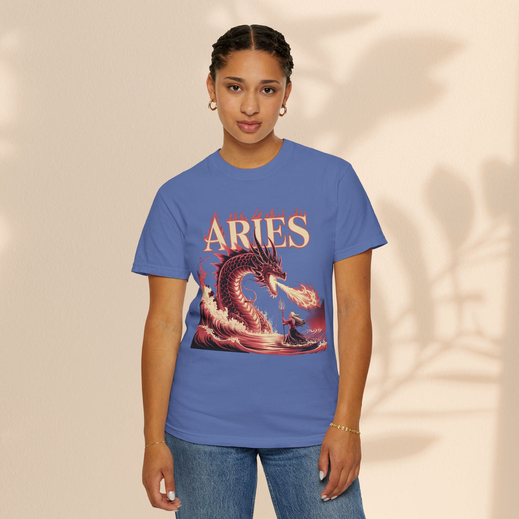 Aries Graphic T-Shirt: Unisex Astrology Tee, Zodiac Shirt for Birthdays & Everyday Wear, Perfect Gift for Aries Friends
