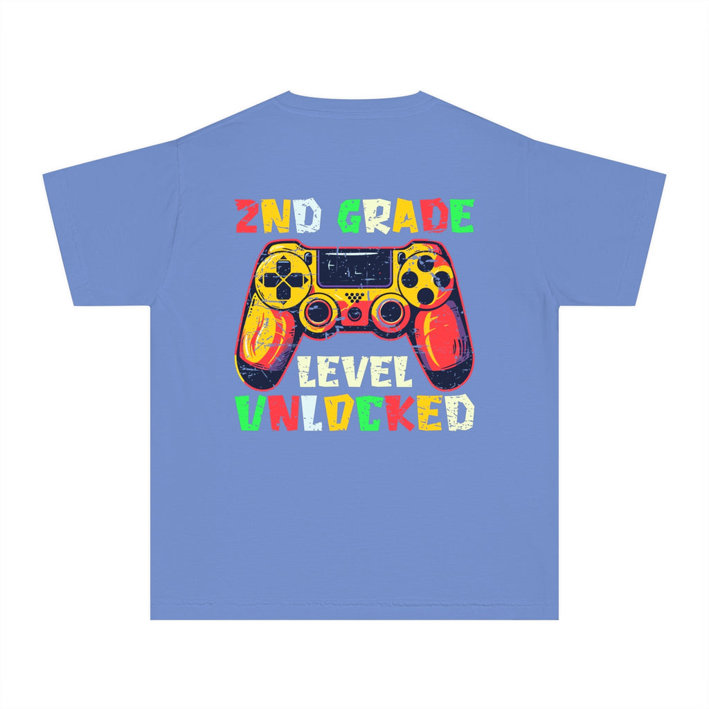 Gaming Graduation Youth Tee - 2nd Grade Level Unlocked