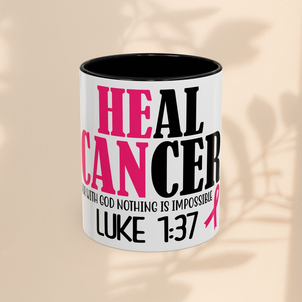 Inspirational Heal Cancer Coffee Mug - 11oz & 15oz with Faith Quote