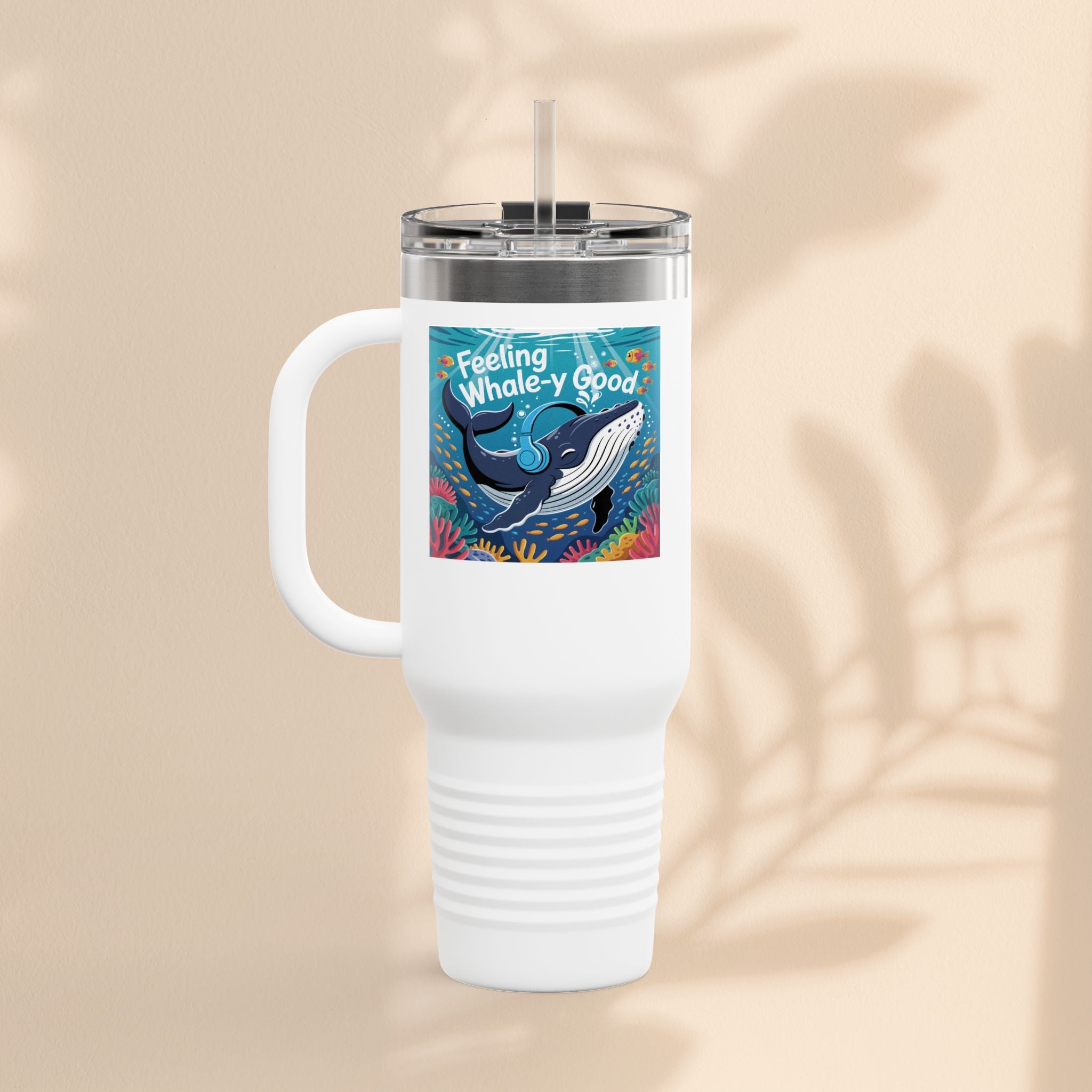 Feeling Whaley Good Insulated Travel Mug, 40oz