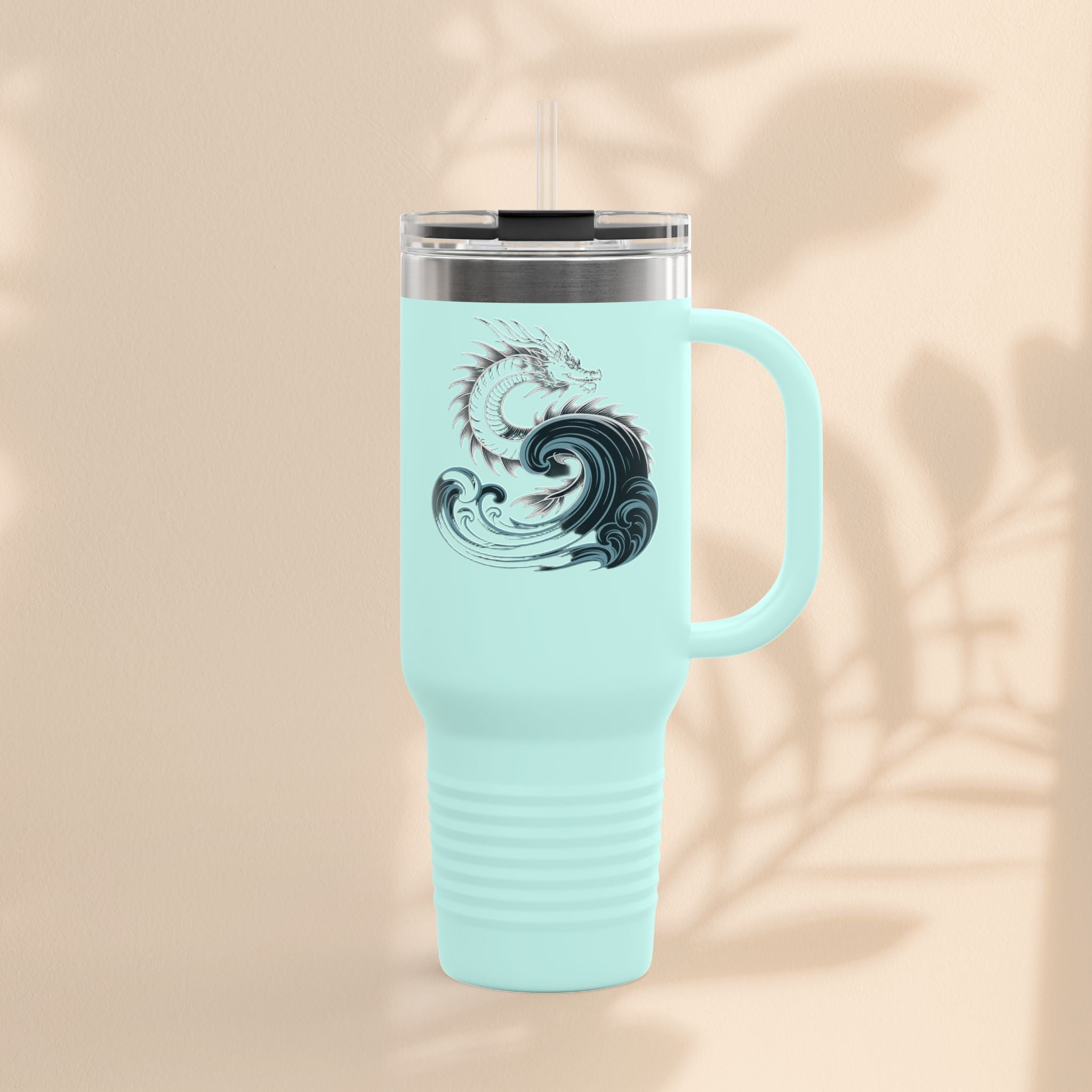 Ocean Waves Insulated Travel Mug, 40oz | Perfect for Outdoor Adventures, Gifts for Travelers, Summer Picnics, Hiking, Coffee Lovers