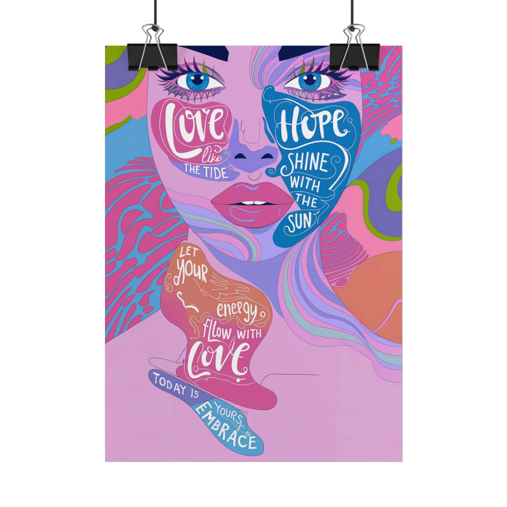 Inspirational Quote Rolled Posters - Colorful Love & Hope Design