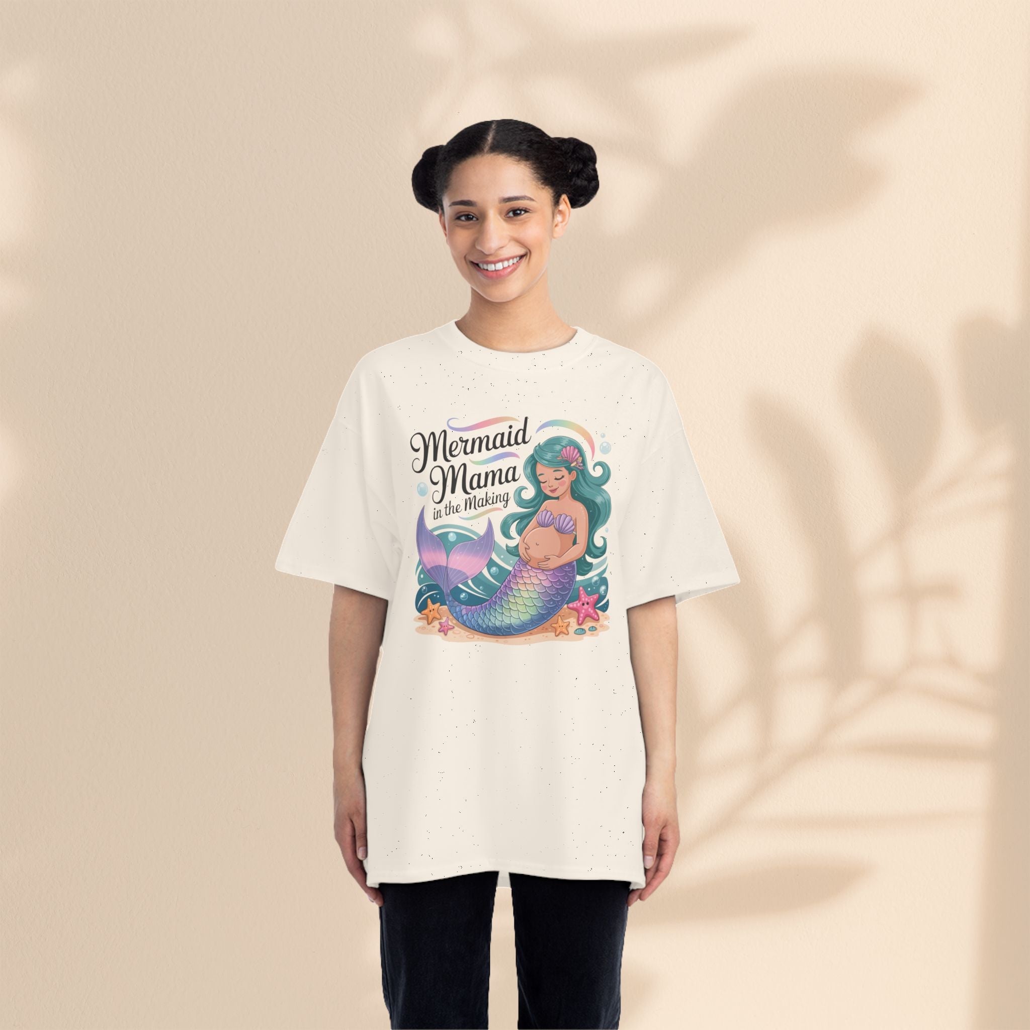 Mermaid Mama Short-Sleeve T-Shirt, Cute Maternity Wear, Gift for Expecting Moms, Baby Shower Gift, Ocean Lover Apparel