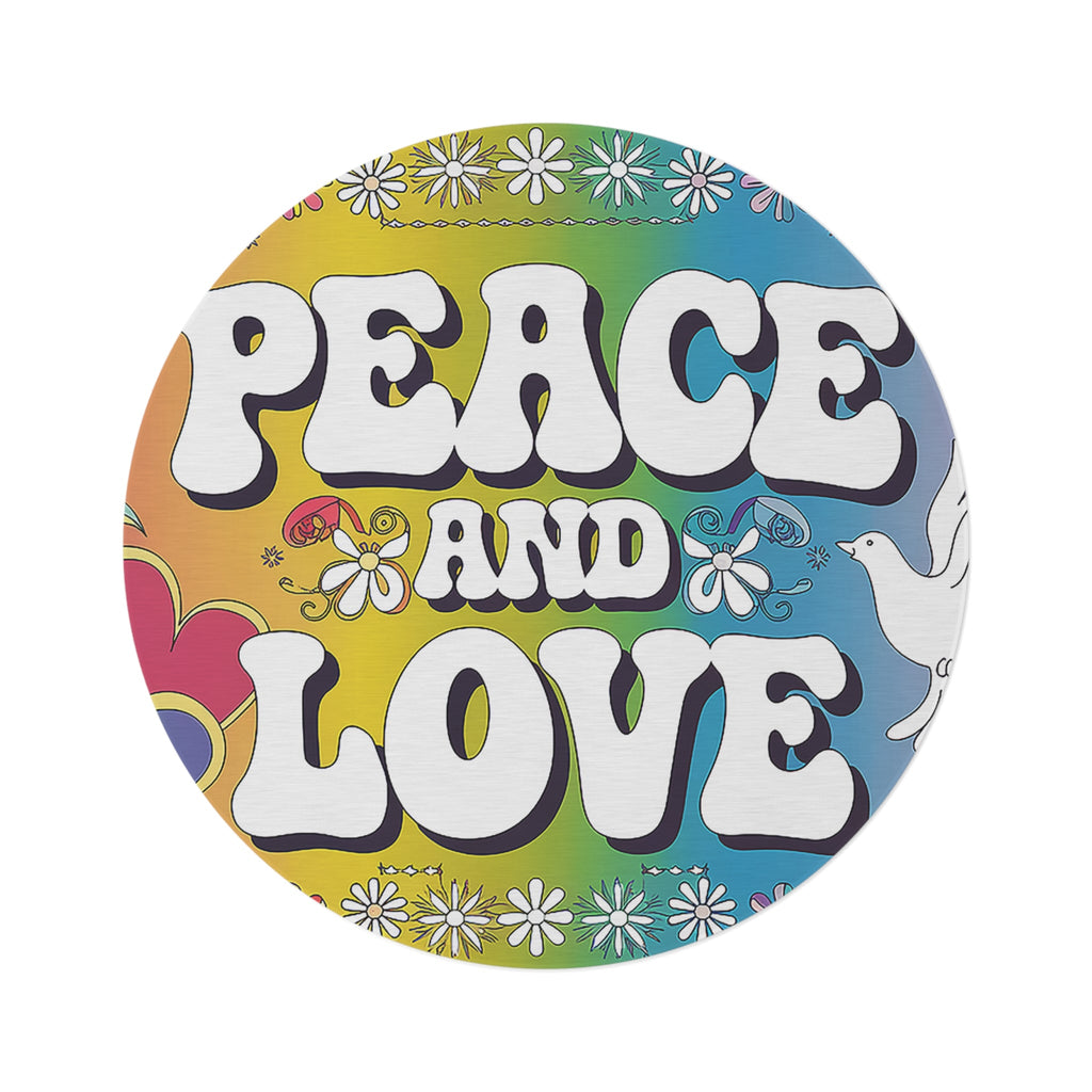 Colorful Peace and Love Rug