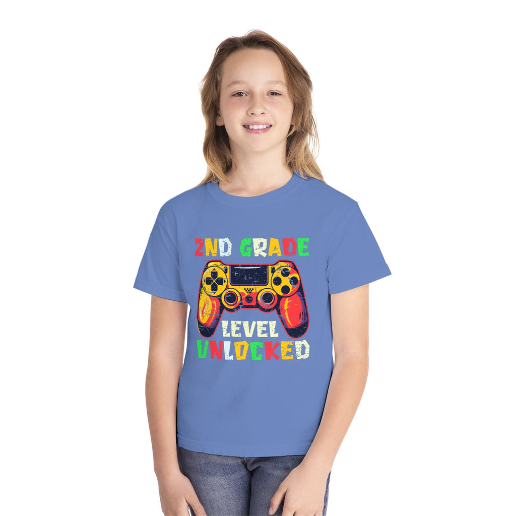 Gaming Graduation Youth Tee - 2nd Grade Level Unlocked