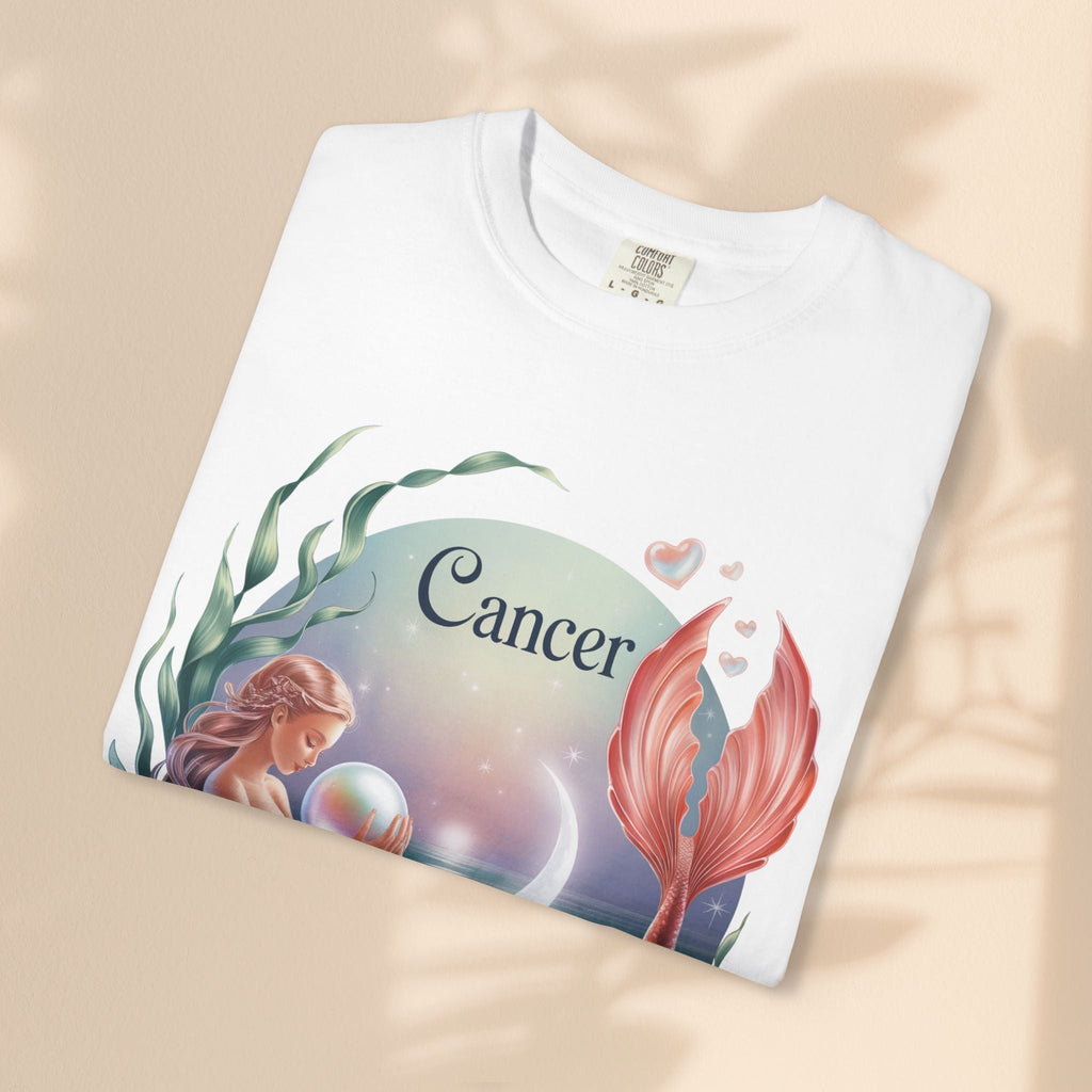 Cancer Zodiac Mermaid T-shirt, Astrology Tee, Astrological Sign Shirt, Gift for Cancer, Horoscope T-shirt, Cute Zodiac Apparel