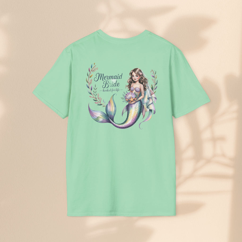 Mermaid Bride T-Shirt, Bridal Party Shirt, Destination Wedding Attire, Beach Wedding Gift, Under the Sea Themed Shirt