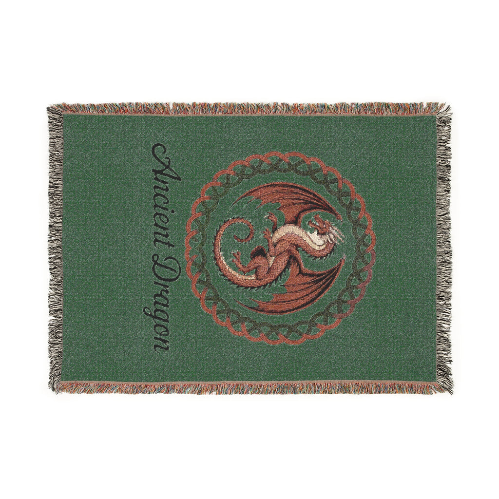 Ancient Dragon Woven Blanket – Cozy Mythical Throw, Fantasy Home Décor