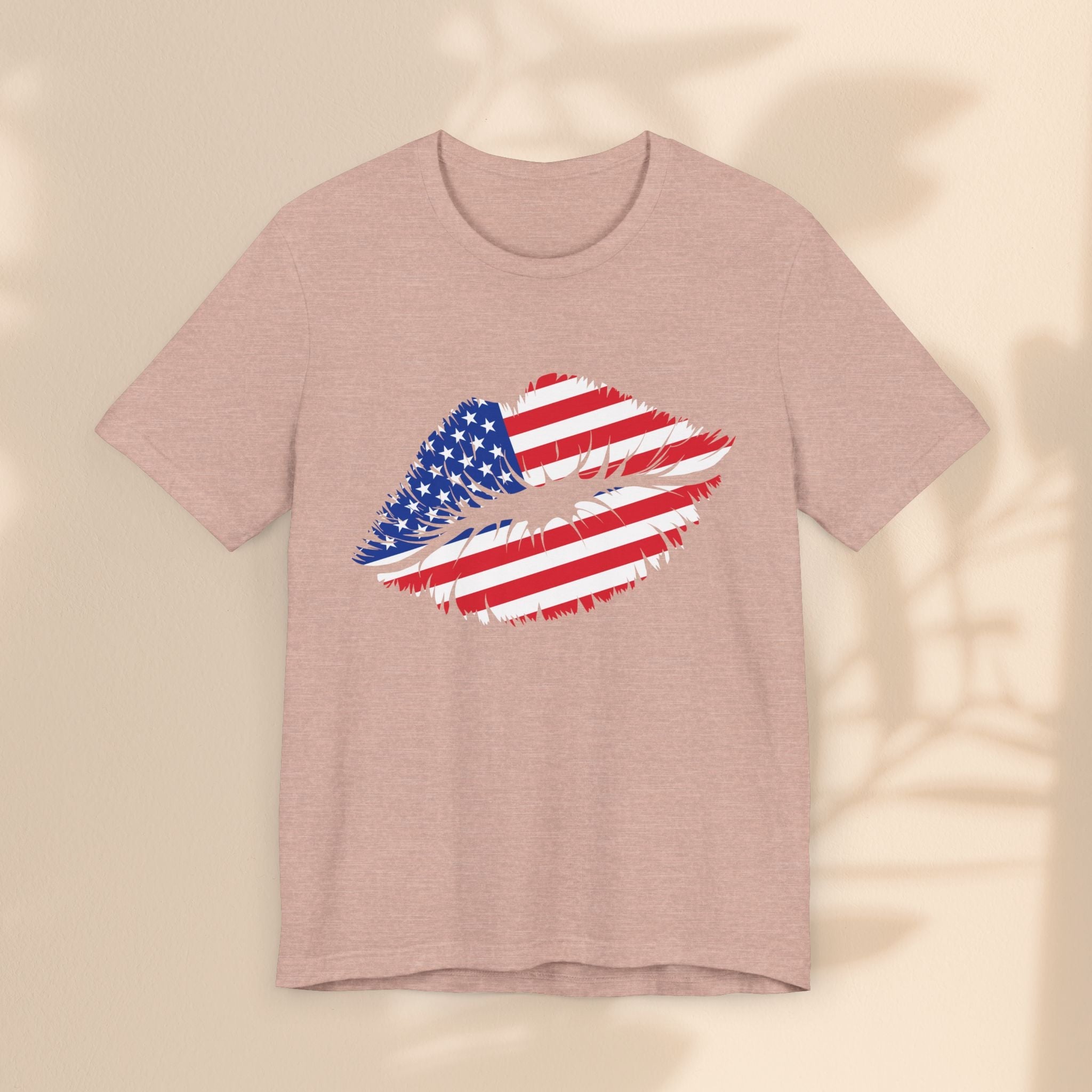 Patriotic Lip Print Tee, Unisex T-Shirt,