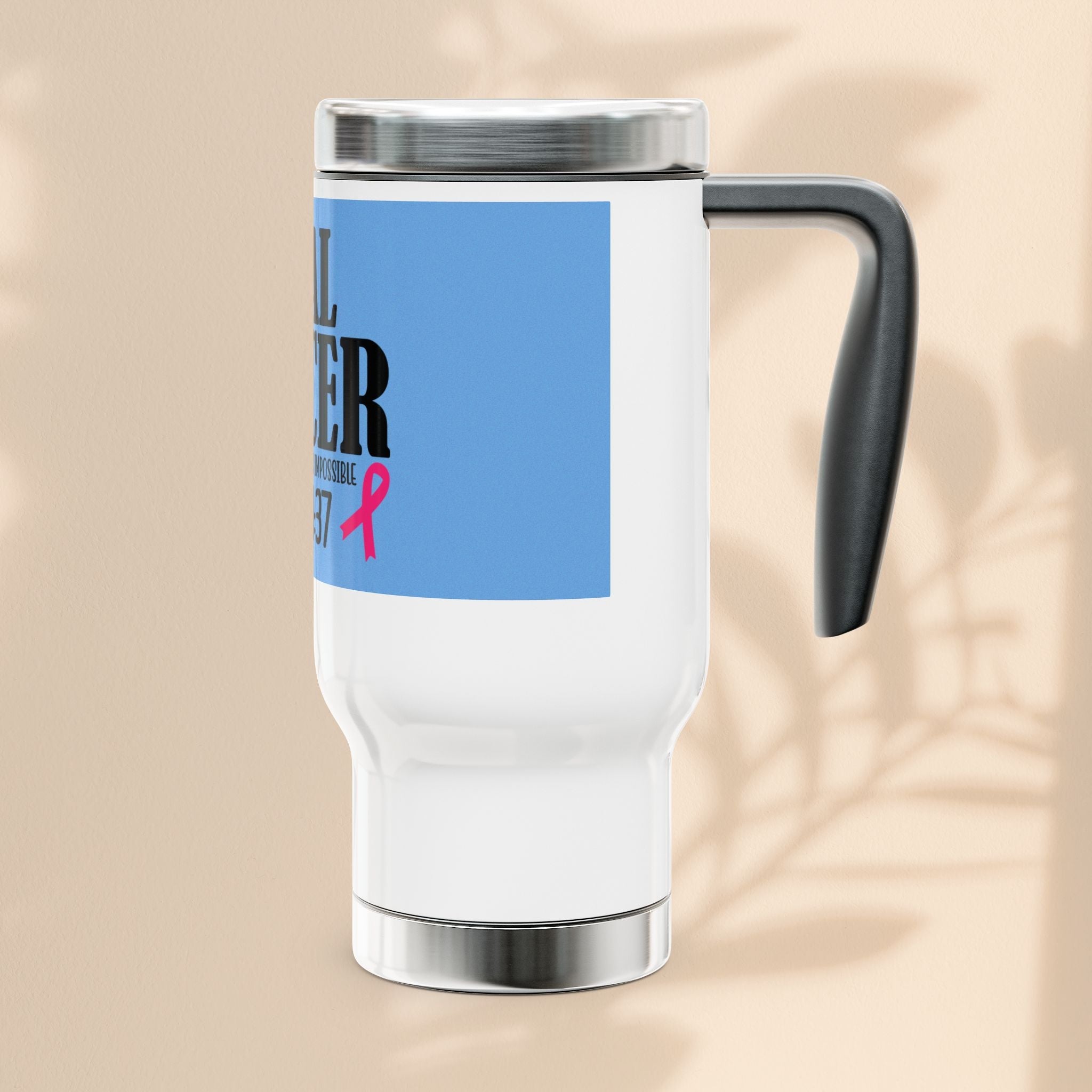 Heal Cancer Design 14oz Tumbler - Inspirational Stainless Steel Travel Mug