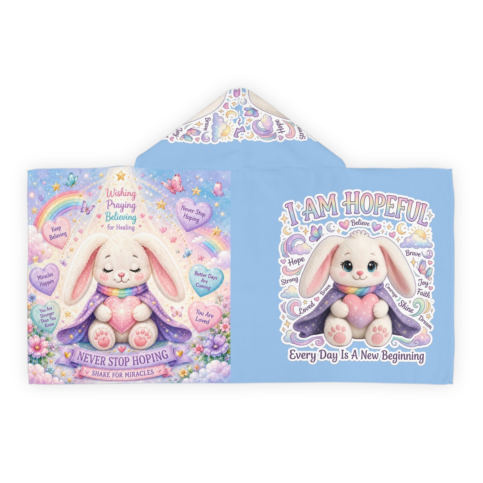 Hopeful Bunny Hooded Towel | Brave Buddies™