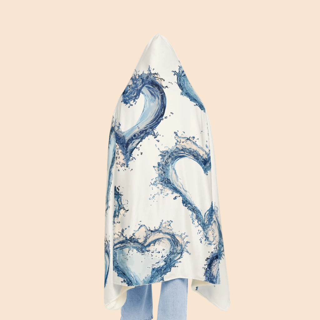 Cozy Splash Art Heart Print Snuggle Blanket - Perfect for Love & Comfort