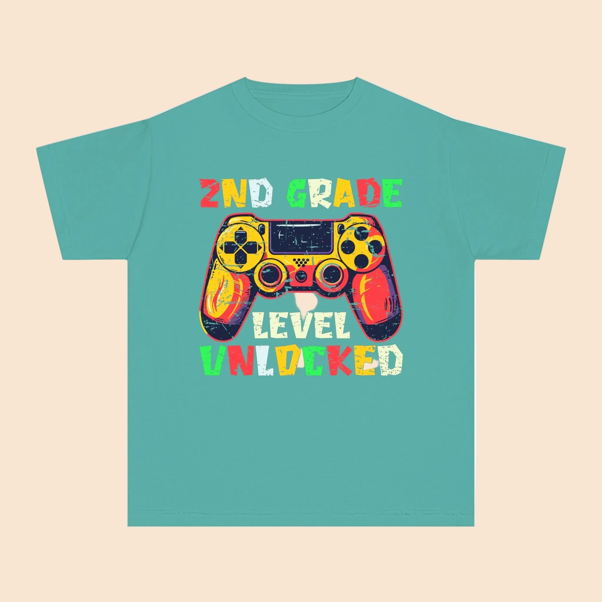 Gaming Graduation Youth Tee - 2nd Grade Level Unlocked