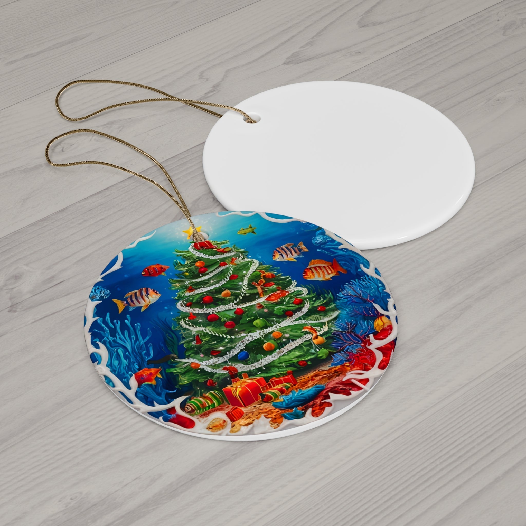 Ceramic Ornament - Ocean Christmas Tree
