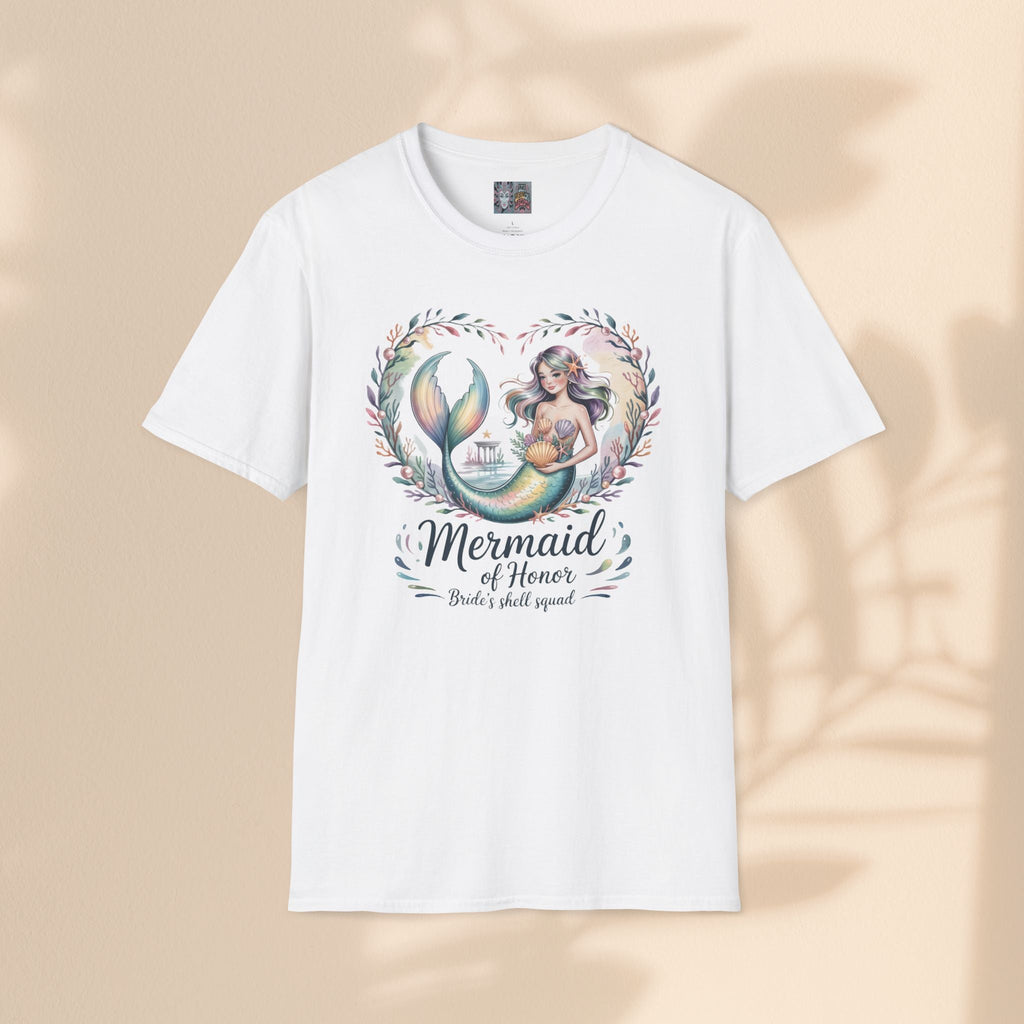 Maid of Honor Mermaid T-Shirt, Ocean Lover Tee, Beach Party Outfit, Gift for Sea Enthusiasts, Mermaid wedding tee