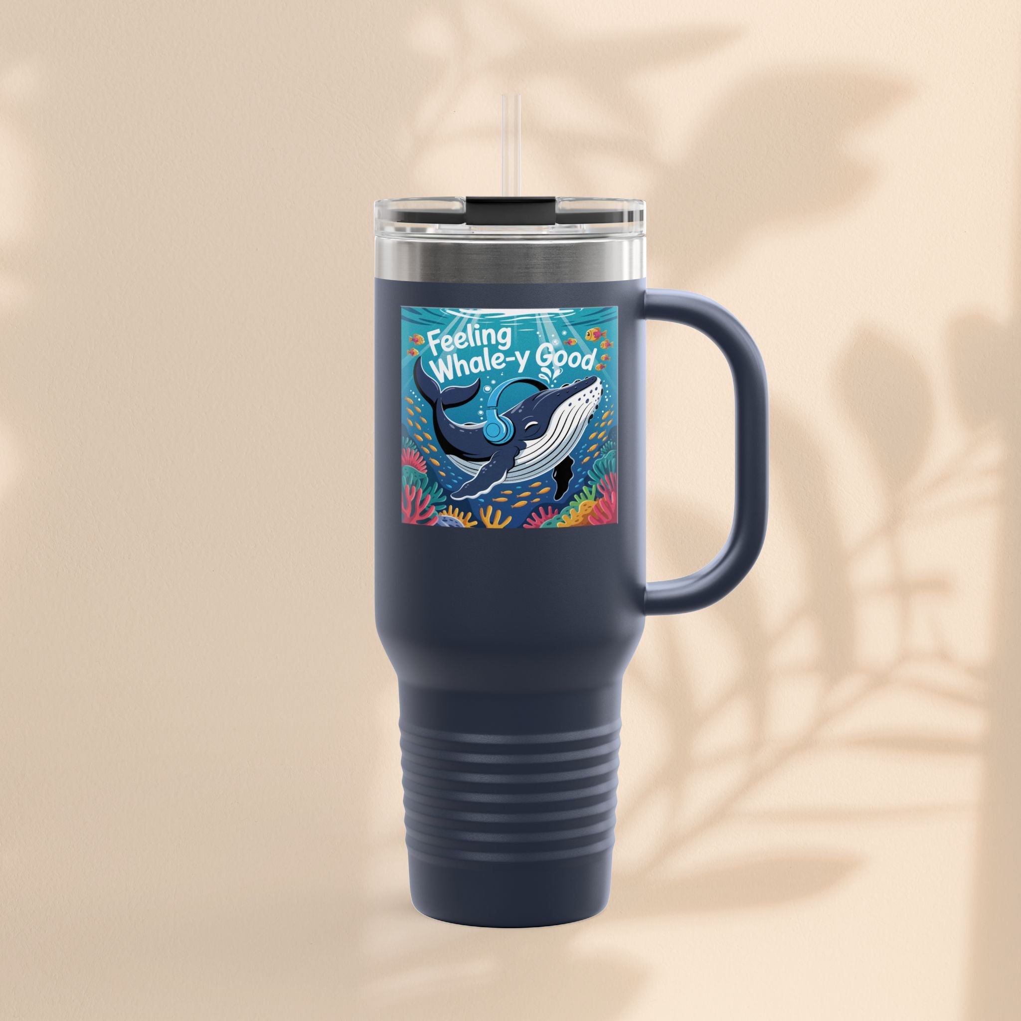 Feeling Whaley Good Insulated Travel Mug, 40oz