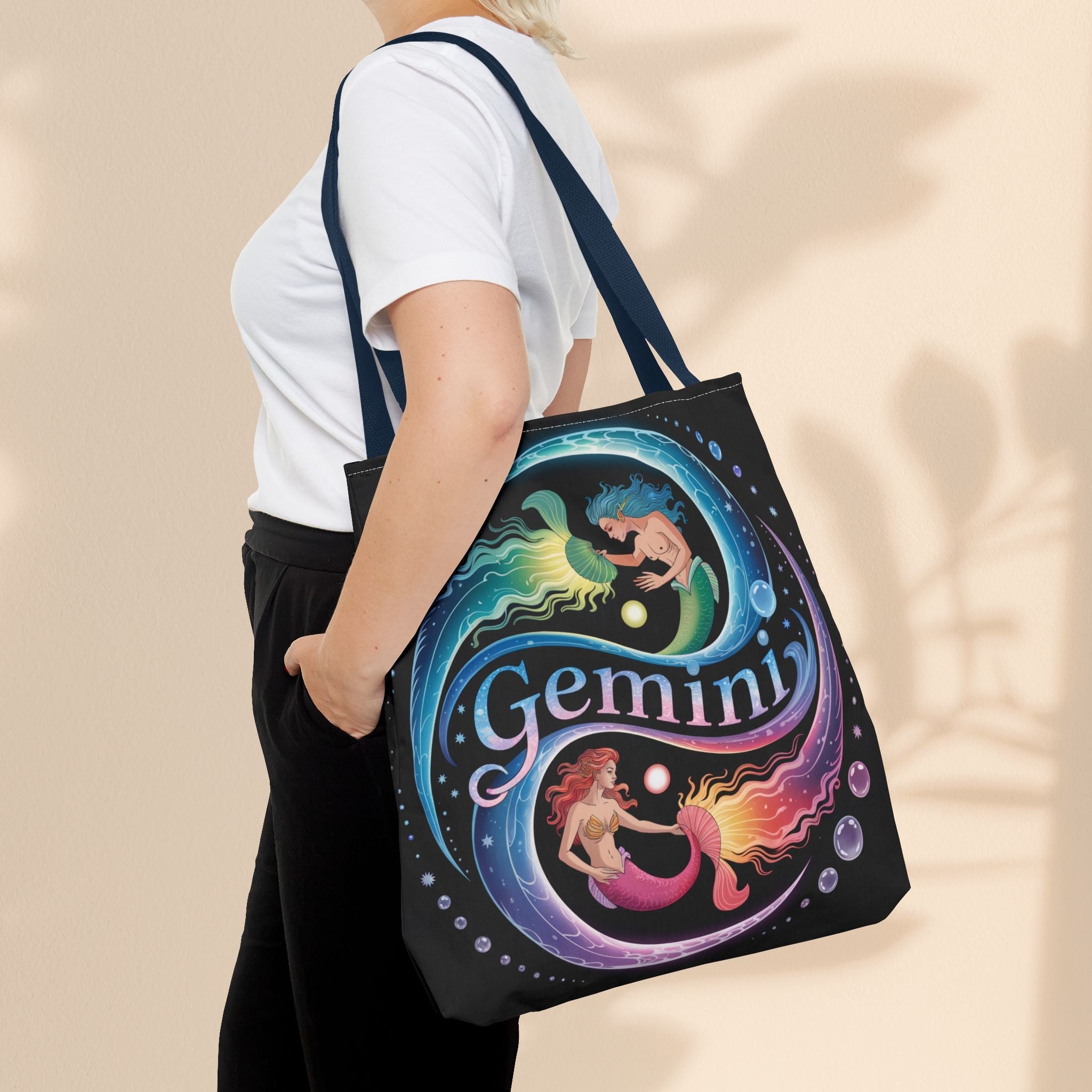 Gemini Zodiac Tote Bag - Colorful Astrology Bag, Gift for Astrology Lovers, AOP Tote for Geminis, Horoscope Design, Birthday Gift