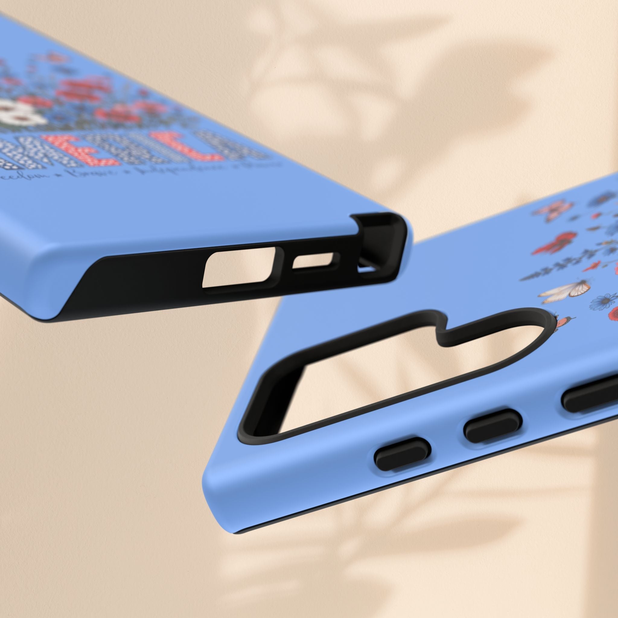 Floral America Phone Case - Tough Cases for Style & Protection