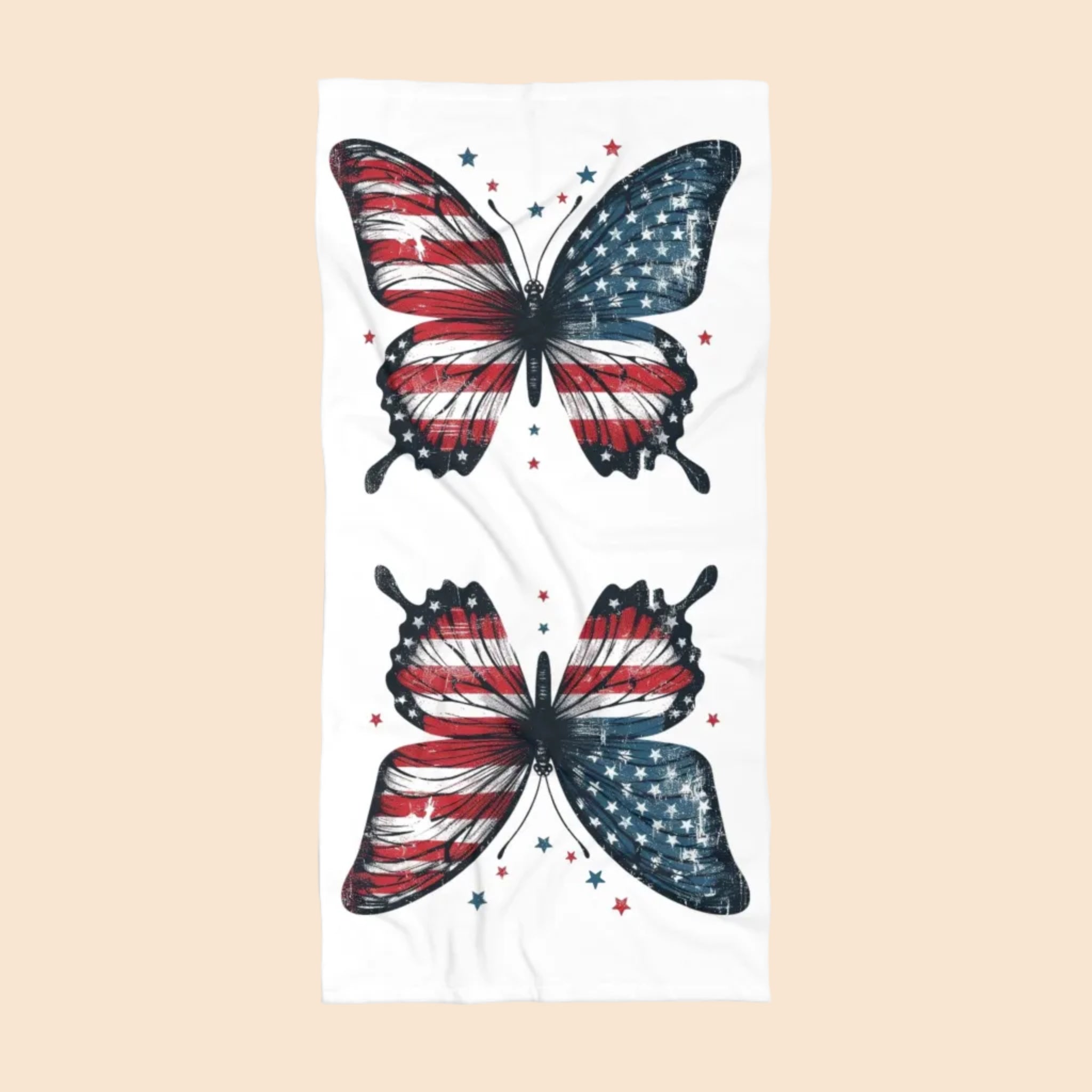 Patriotic Butterfly Beach Towel | Summer Fun, 4th of July