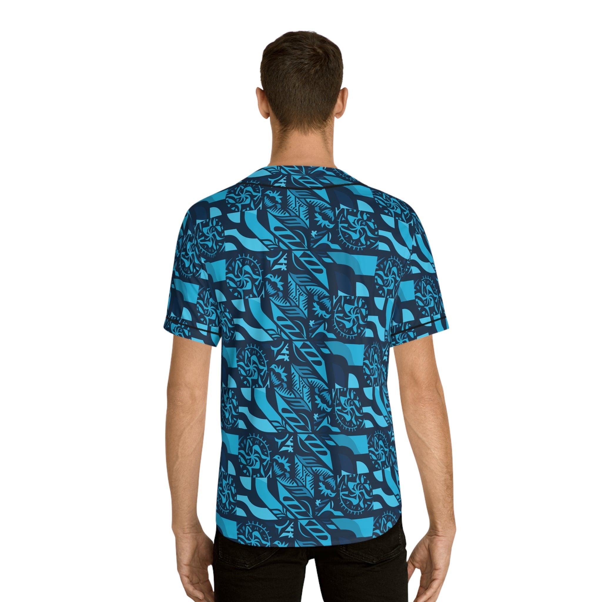 Men's Baseball Jersey  - Tribal Blue