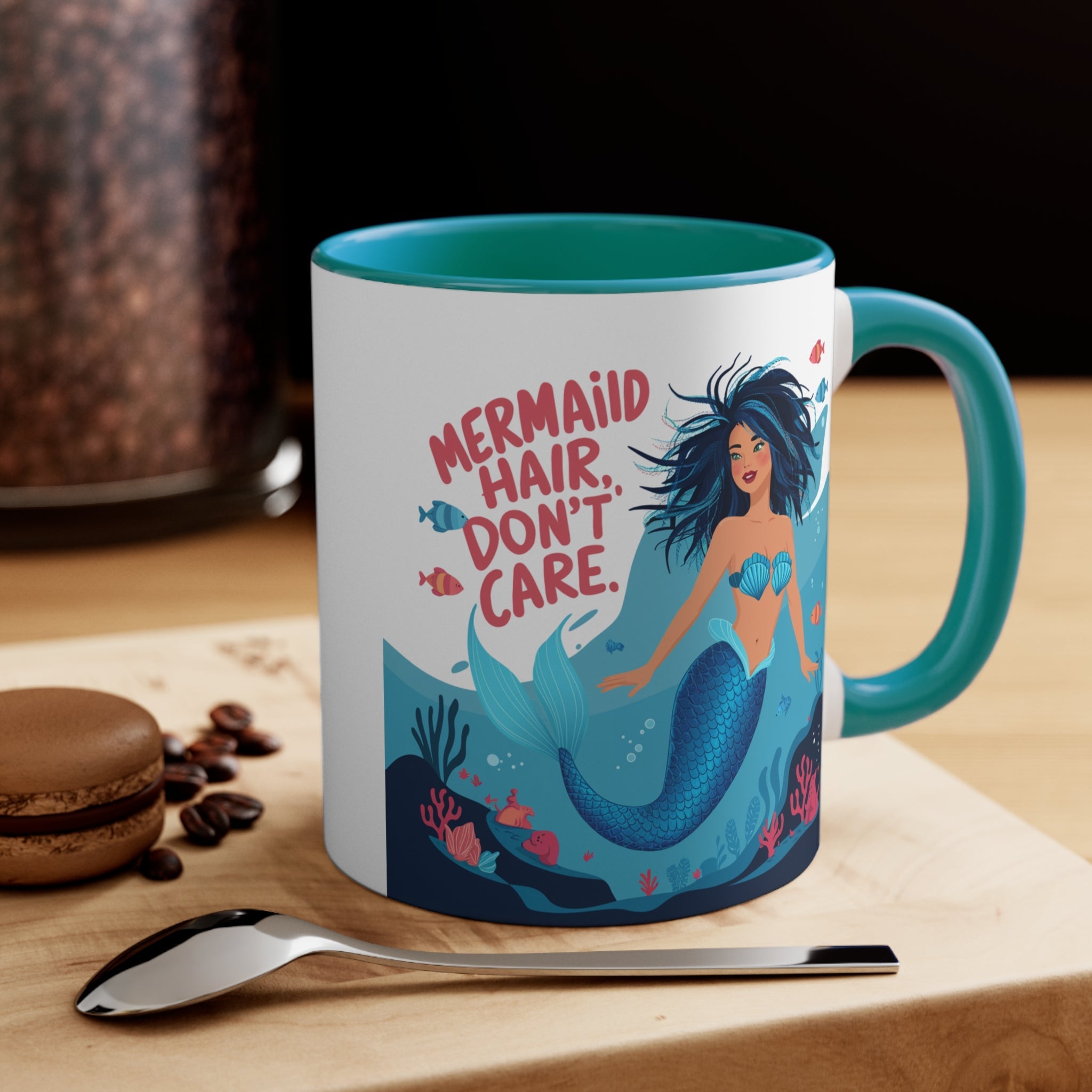 Mermaid Hair 11oz Accent Mug – Ocean Lover Gift