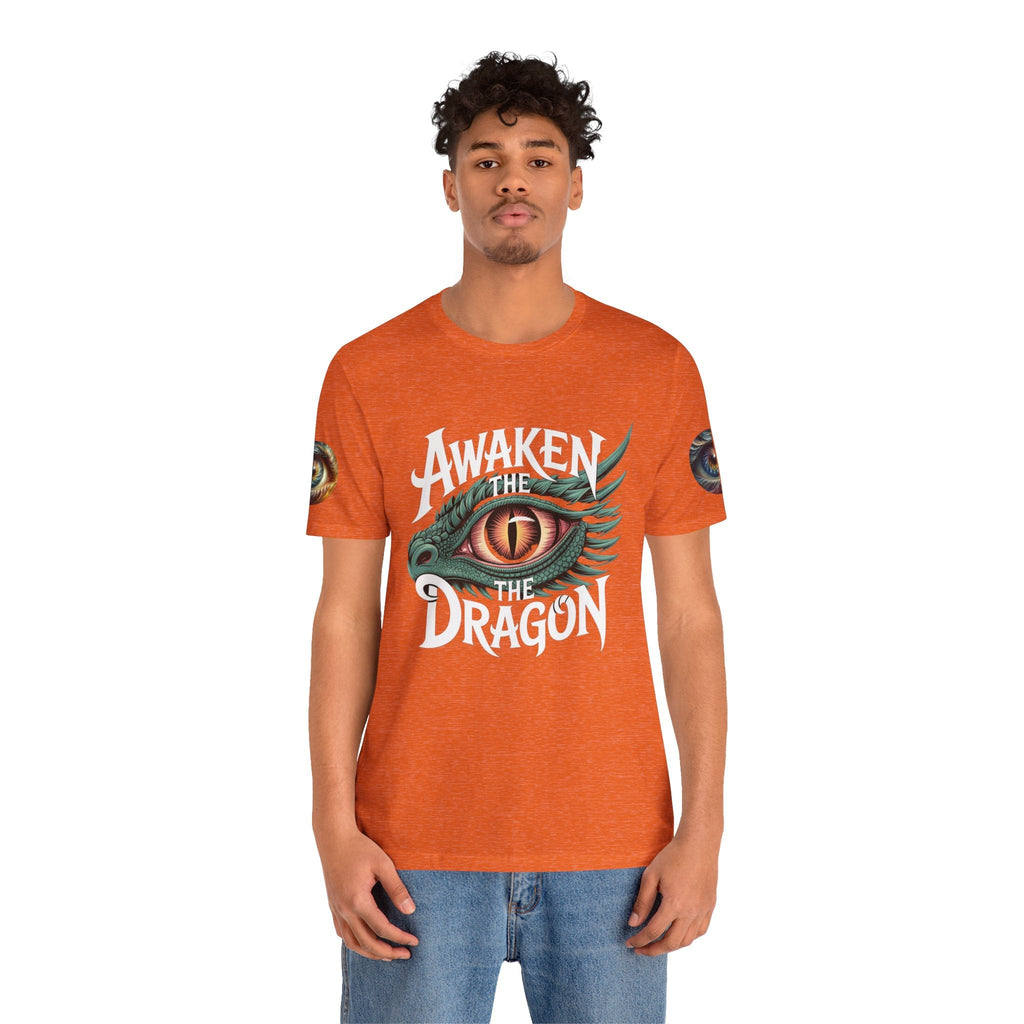 Fantasy Awaken The Dragon Graphic Tee, Unisex Short Sleeve Shirt, Gift for Dragon Lovers, Fantasy Fan Apparel