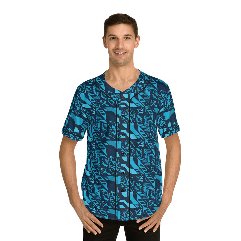 Men's Baseball Jersey  - Tribal Blue