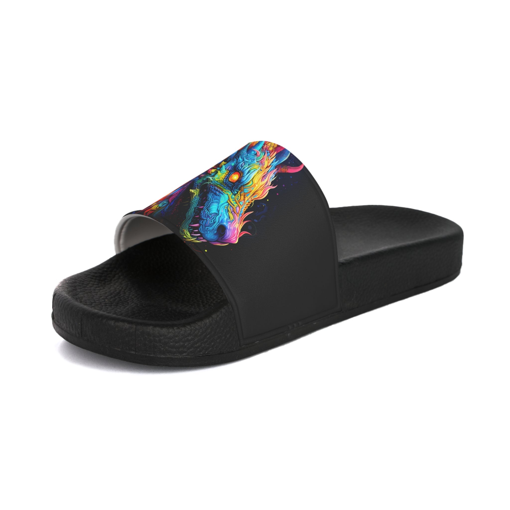 Men's Slide Sandals - Neon Dragon