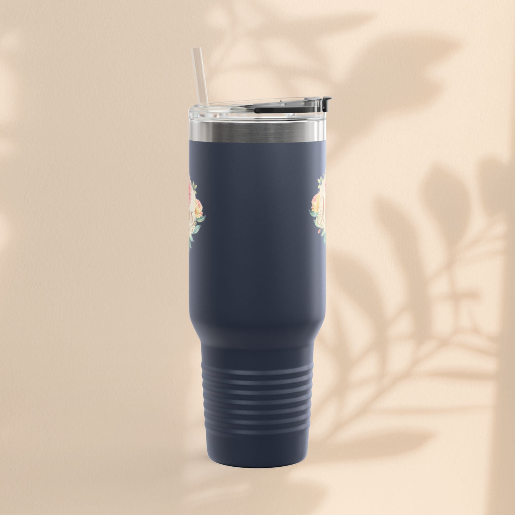 Floral Insulated Travel Mug for Moms - 40oz