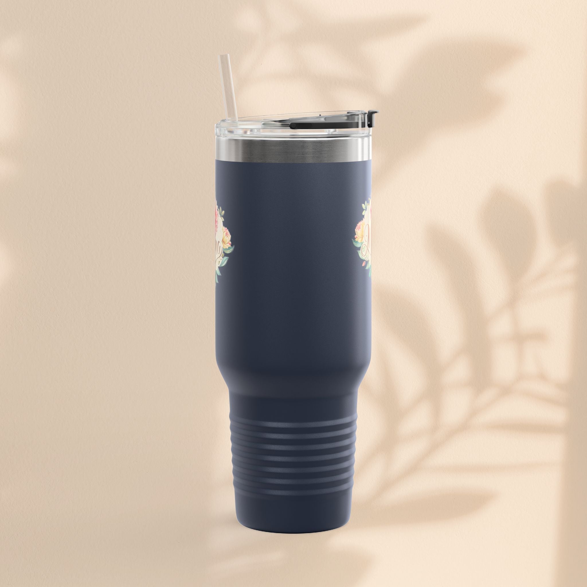 Floral Insulated Travel Mug for Moms - 40oz