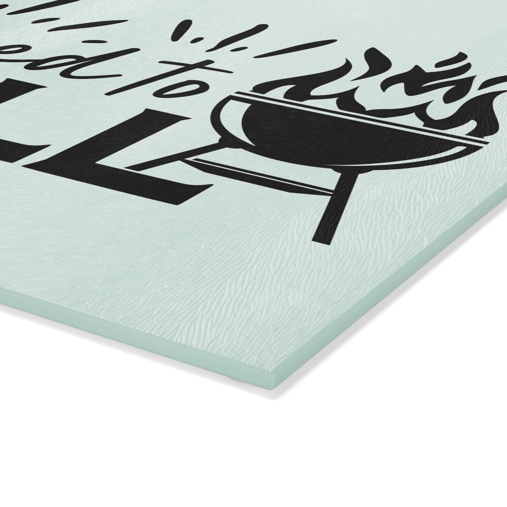 Licensed to Grill Glass Cutting Board - Perfect Gift for BBQ Lovers & Chefs