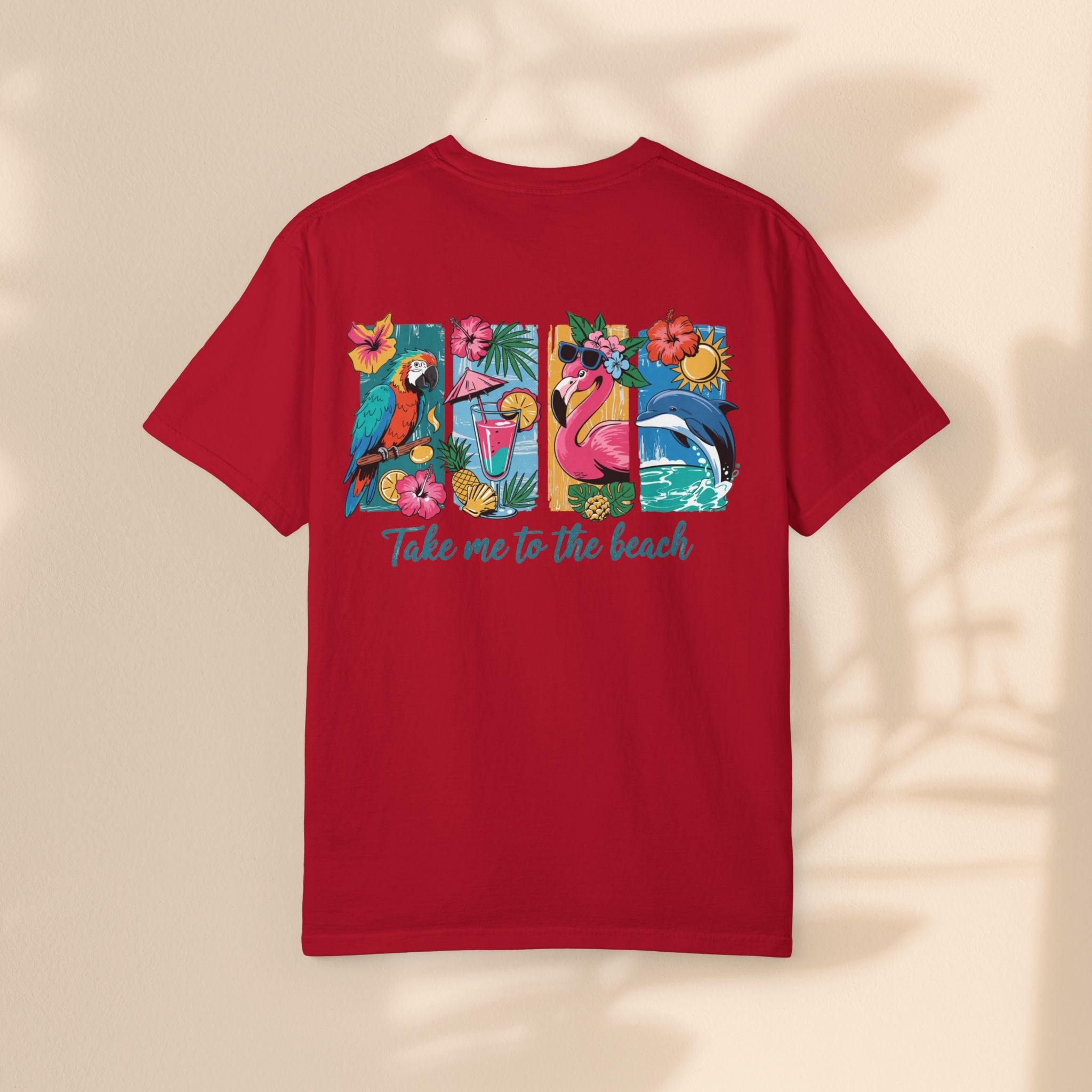 Brush Stroke art - Take Me to the Beach Unisex Garment-Dyed T-Shirt