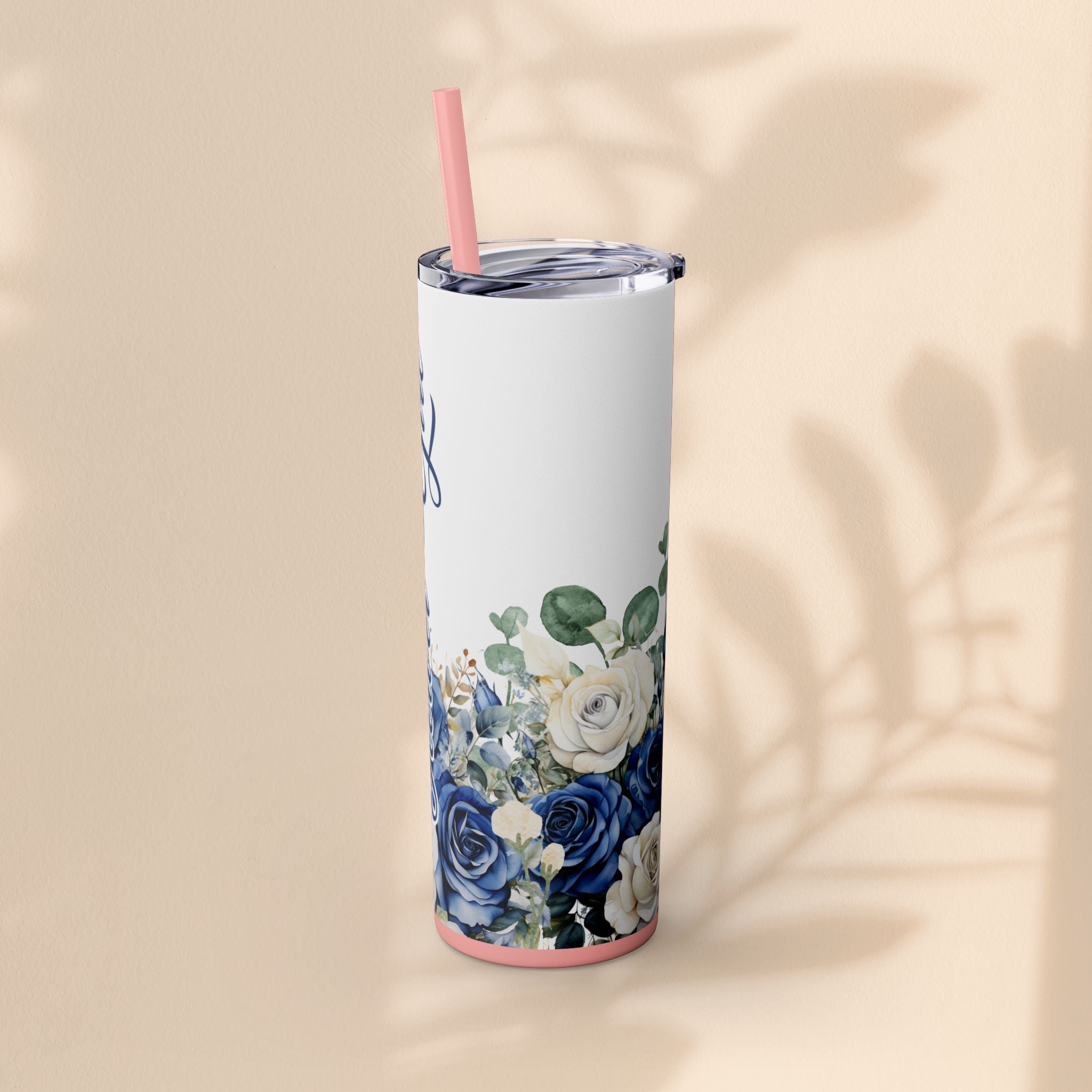Flower Girl Skinny Tumbler with Straw, 20oz – Perfect Bridal Party Gift, Wedding Favor, Floral Drinkware, Summer Hydration