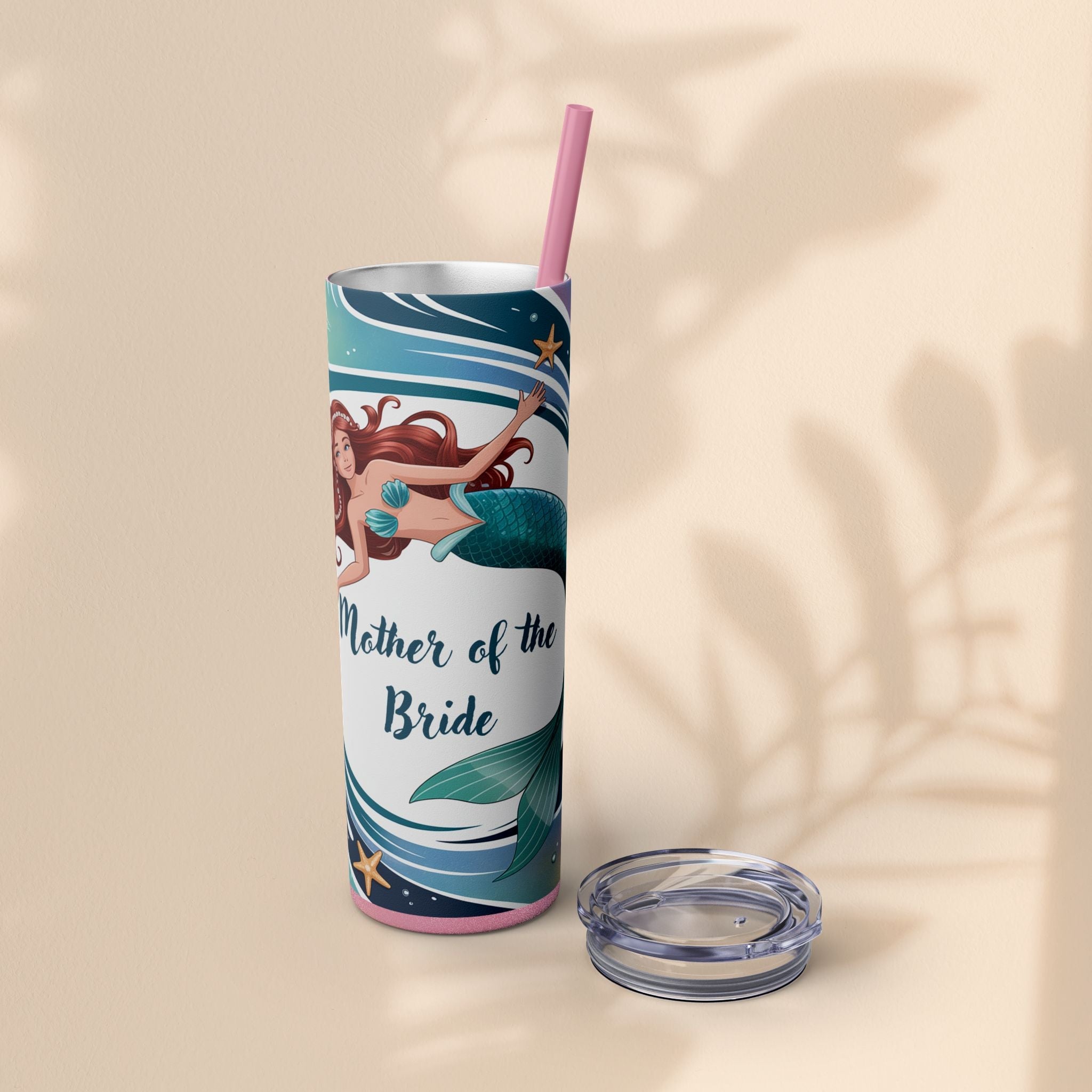 Mermaid Mother of the Bride Tumbler, 20oz Personalized Skinny Tumbler for Weddings, Bridal Party Favor, Nautical Gift Idea, [...]