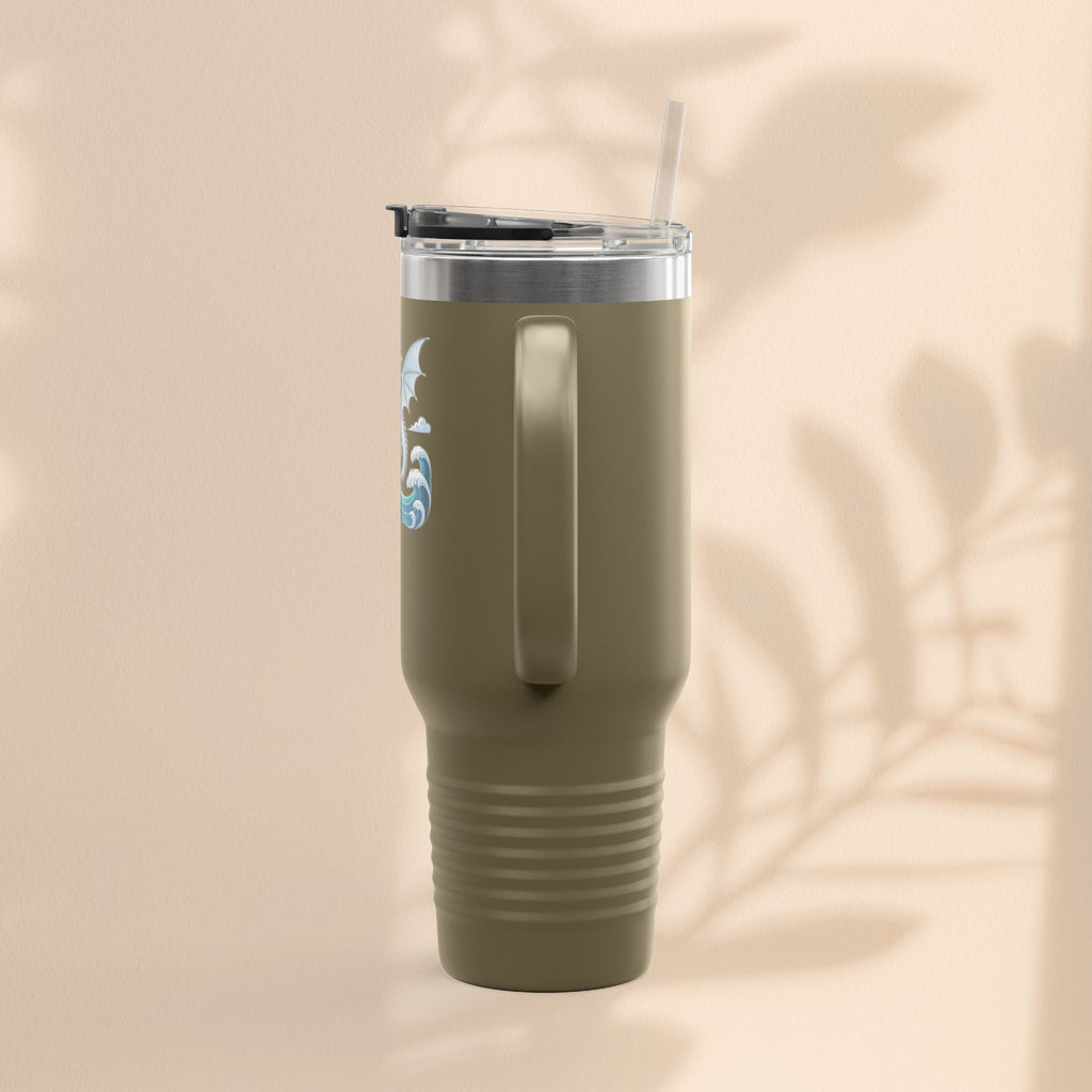 Dragon Insulated Travel Mug - Perfect for Adventure Lovers, Camping, Road Trips, Gifts for Friends, Motivational Designs