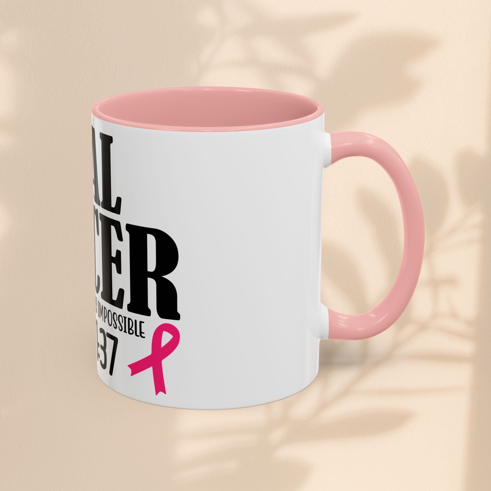 Inspirational Heal Cancer Coffee Mug - 11oz & 15oz with Faith Quote