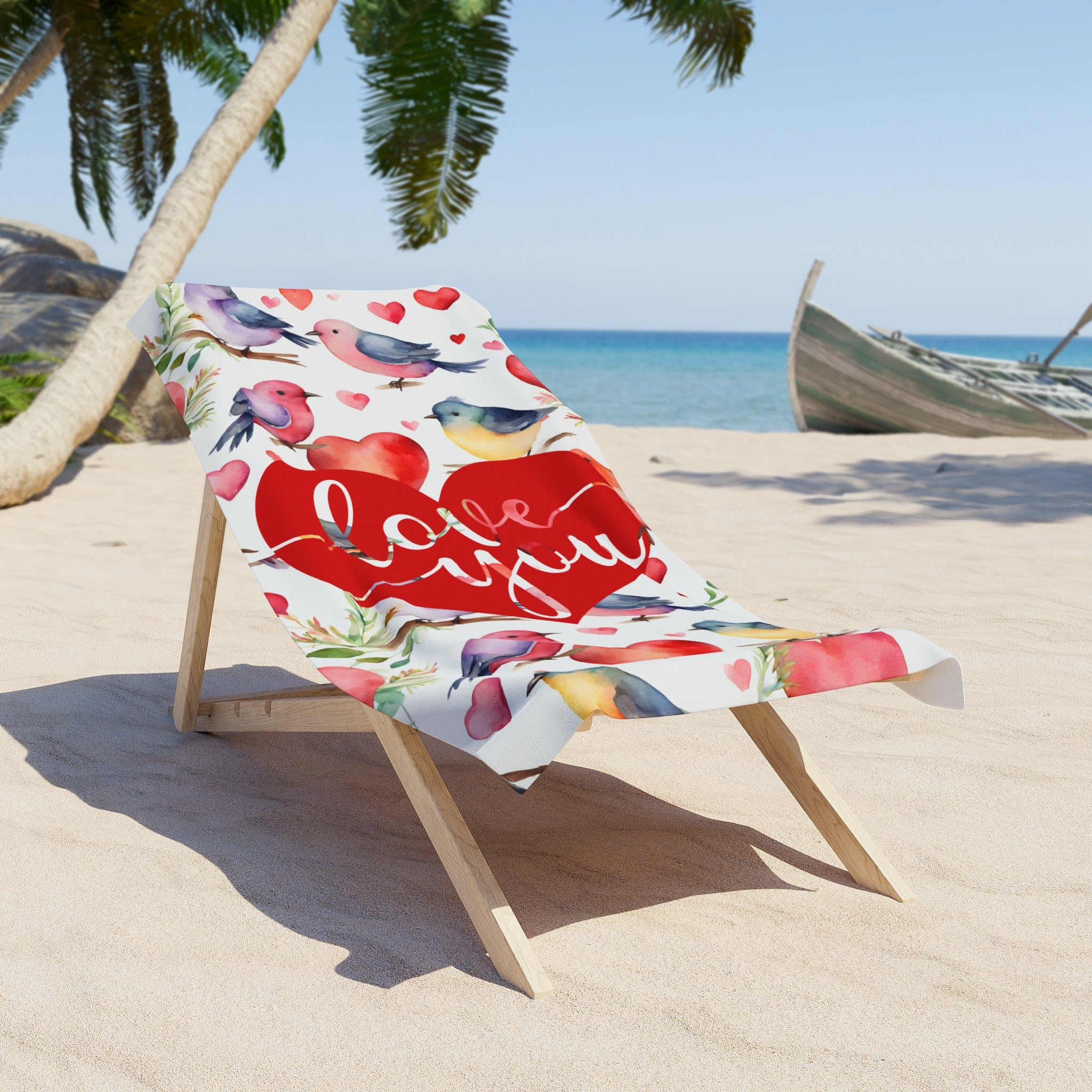 Love Bird Beach Towel