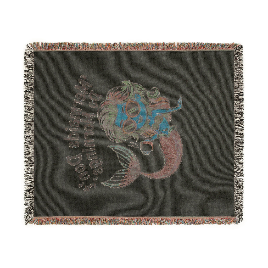 Mermaids Don’t Do Mornings Woven Blanket – Gift for Mermaid Lovers