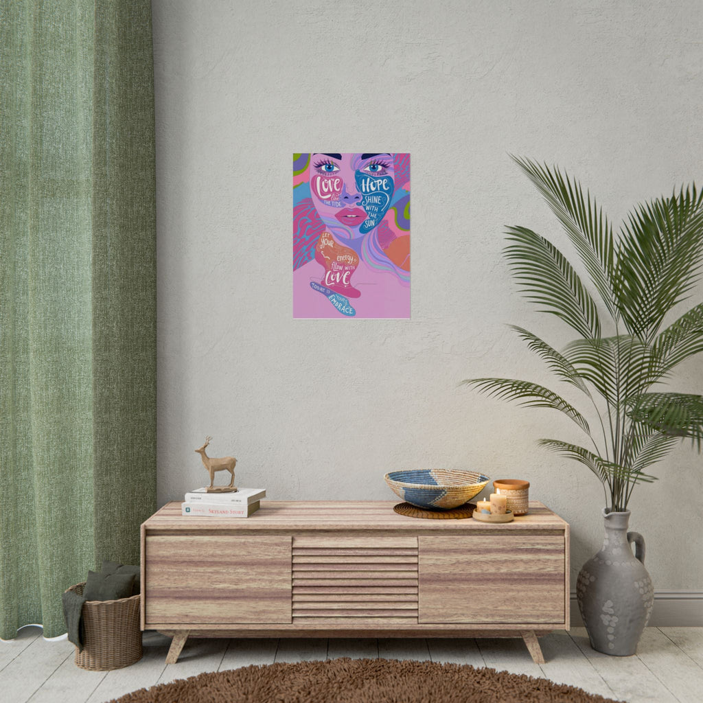 Inspirational Quote Rolled Posters - Colorful Love & Hope Design