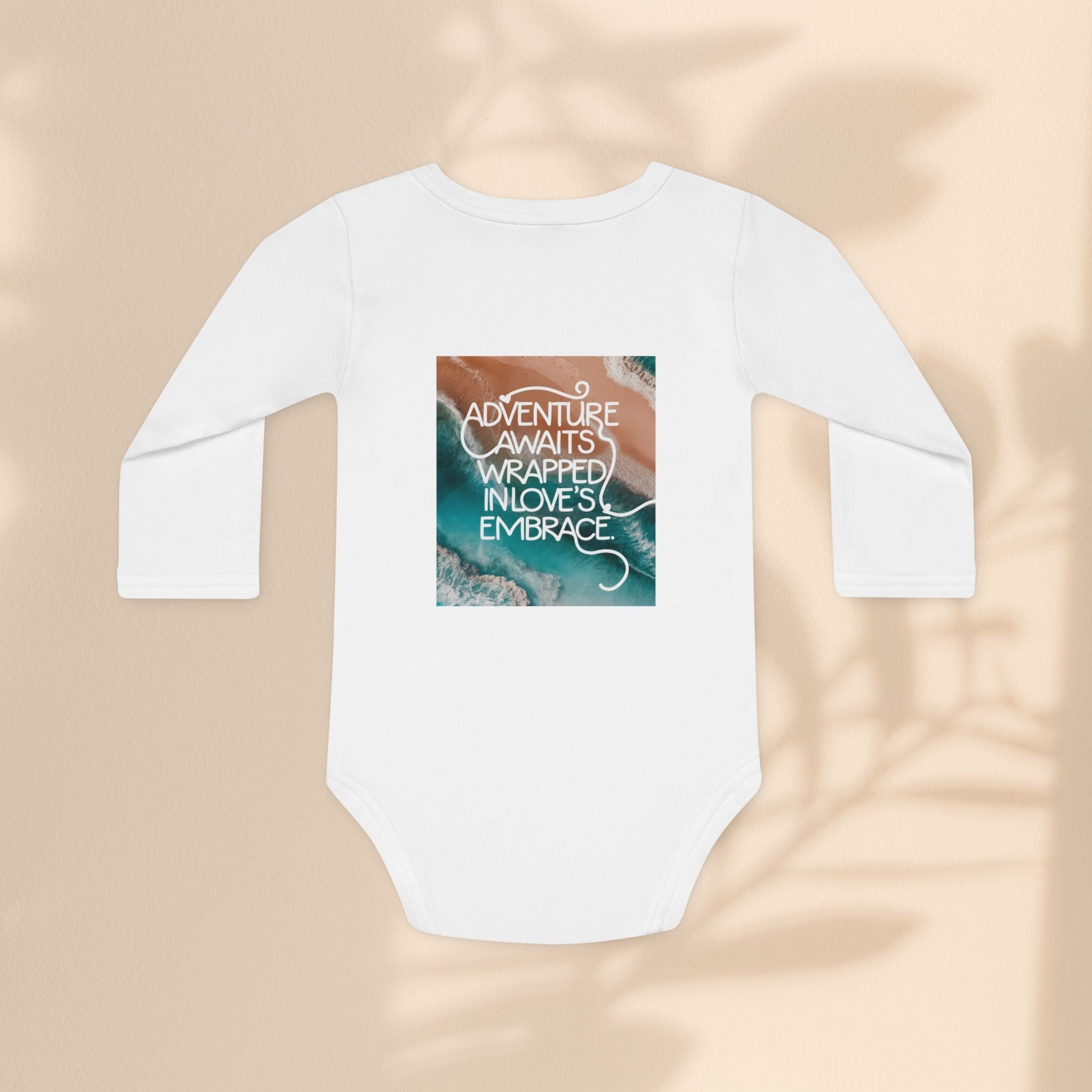 Adventure Awaits Organic Baby Bodysuit | Long Sleeve Baby Outfit