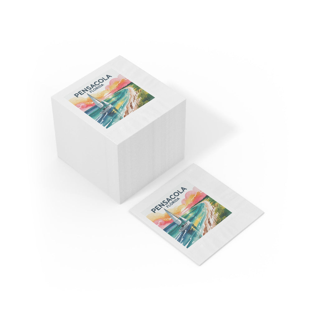 Pensacola Florida Coined Napkins – Beach Vibes, Perfect for Parties