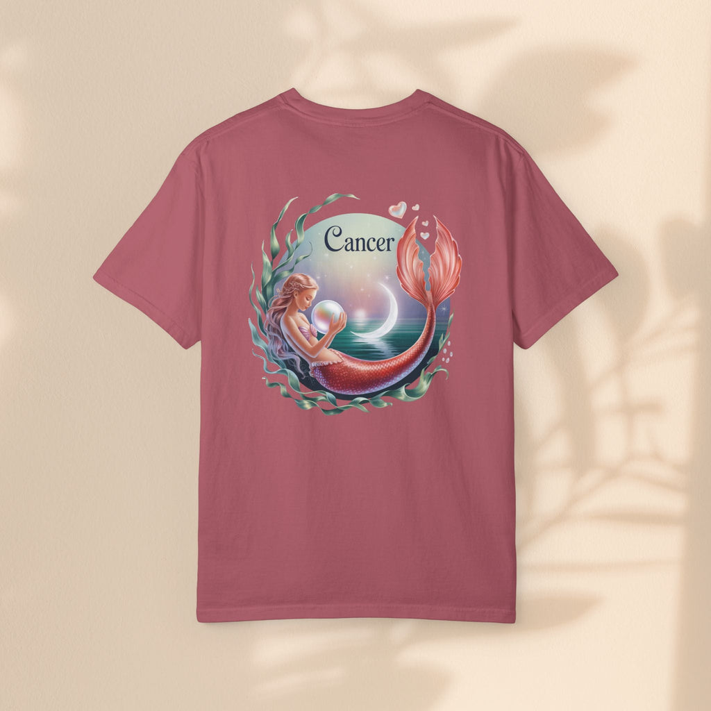 Cancer Zodiac Mermaid T-shirt, Astrology Tee, Astrological Sign Shirt, Gift for Cancer, Horoscope T-shirt, Cute Zodiac Apparel
