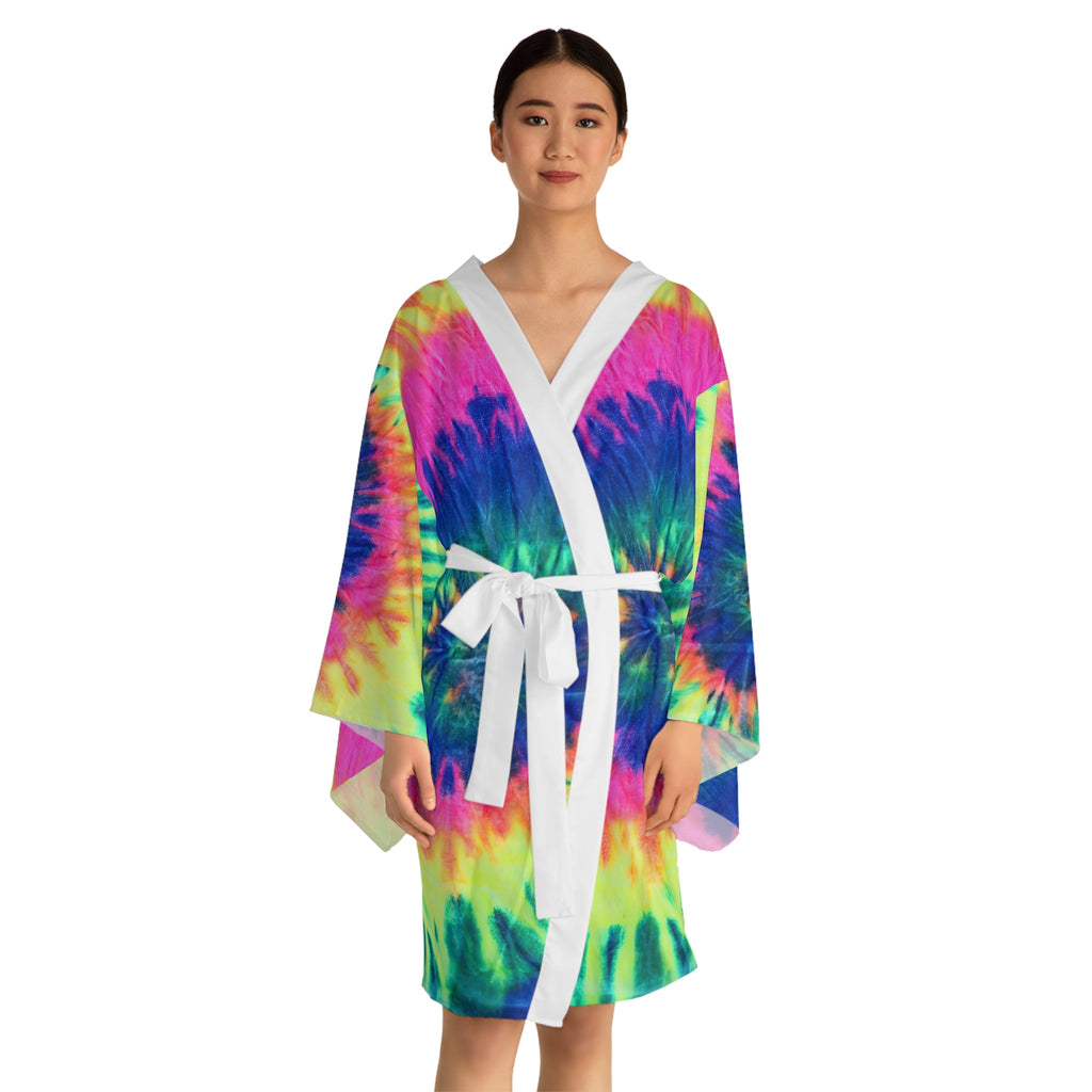 Long Sleeve Kimono Robe - Tie Dye