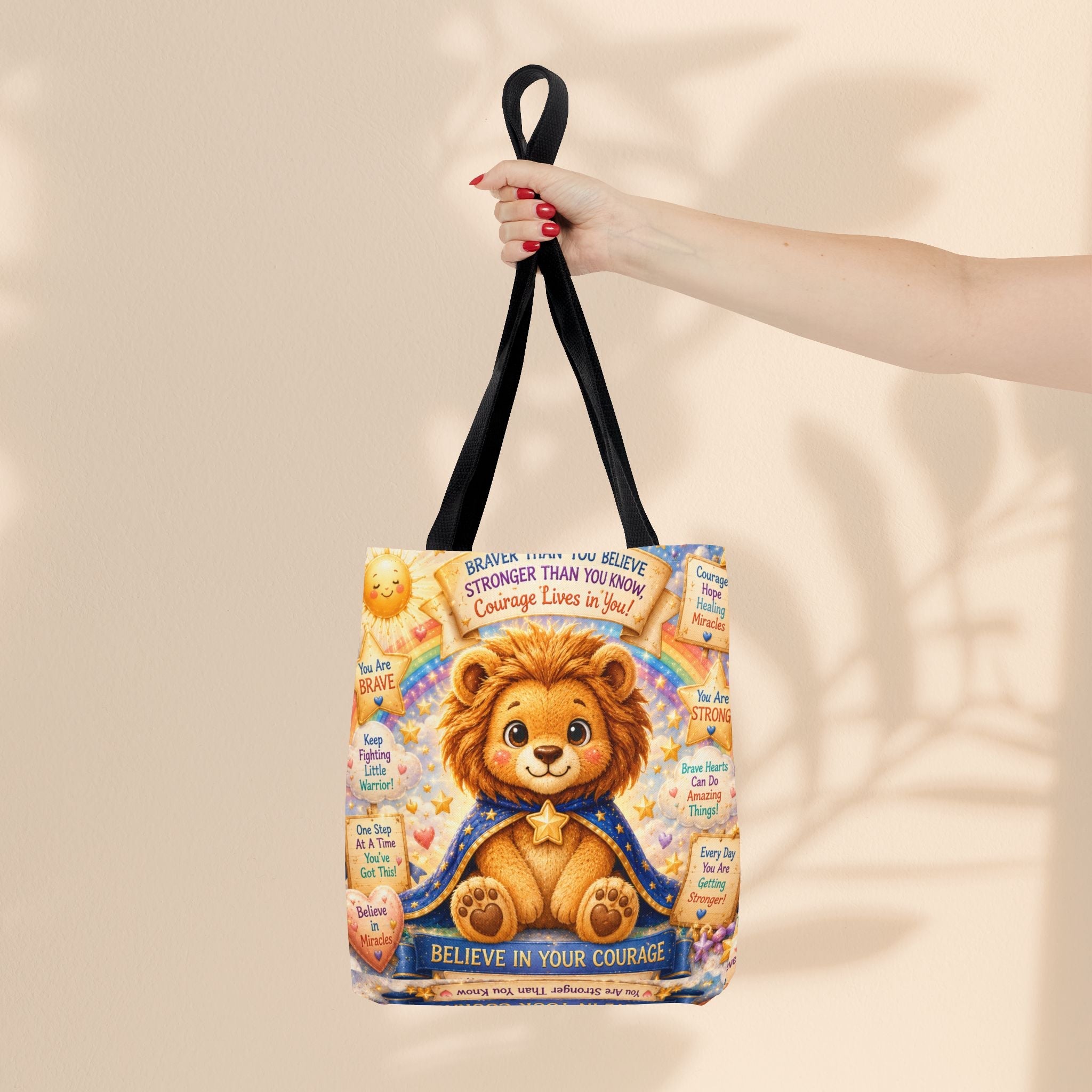 Cute Courage Lion Tote Bag | Brave Buddies™