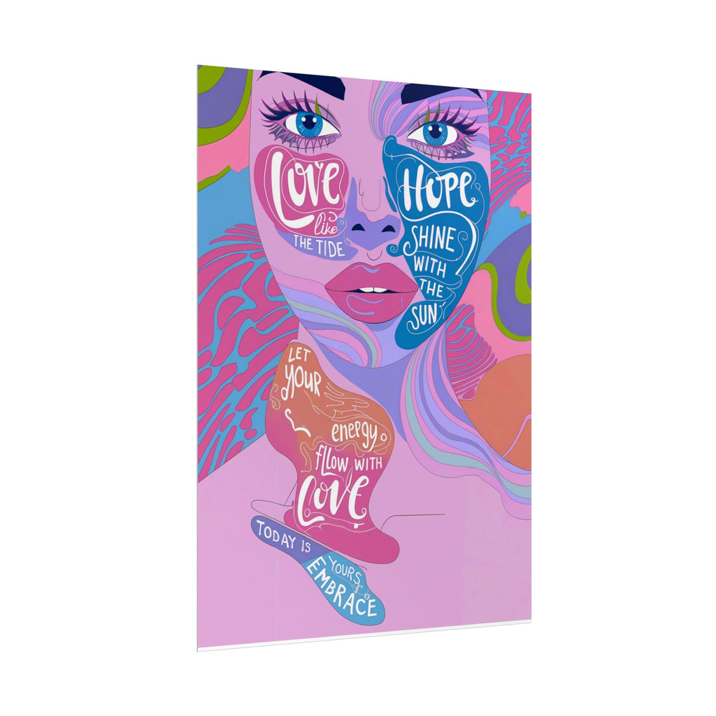Inspirational Quote Rolled Posters - Colorful Love & Hope Design