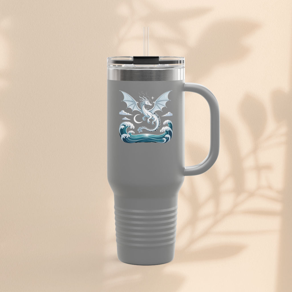 Dragon Insulated Travel Mug - Perfect for Adventure Lovers, Camping, Road Trips, Gifts for Friends, Motivational Designs