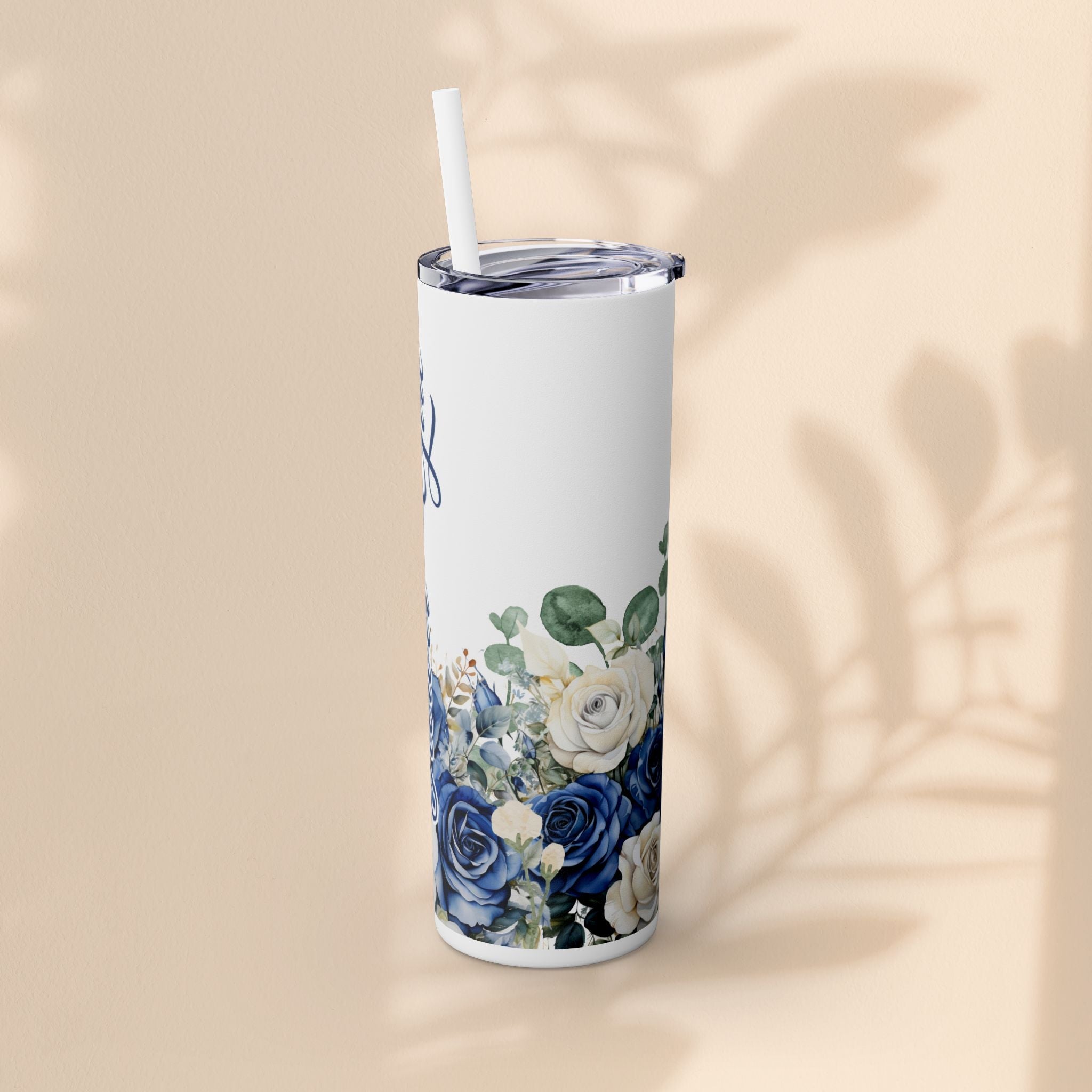 Flower Girl Skinny Tumbler with Straw, 20oz – Perfect Bridal Party Gift, Wedding Favor, Floral Drinkware, Summer Hydration