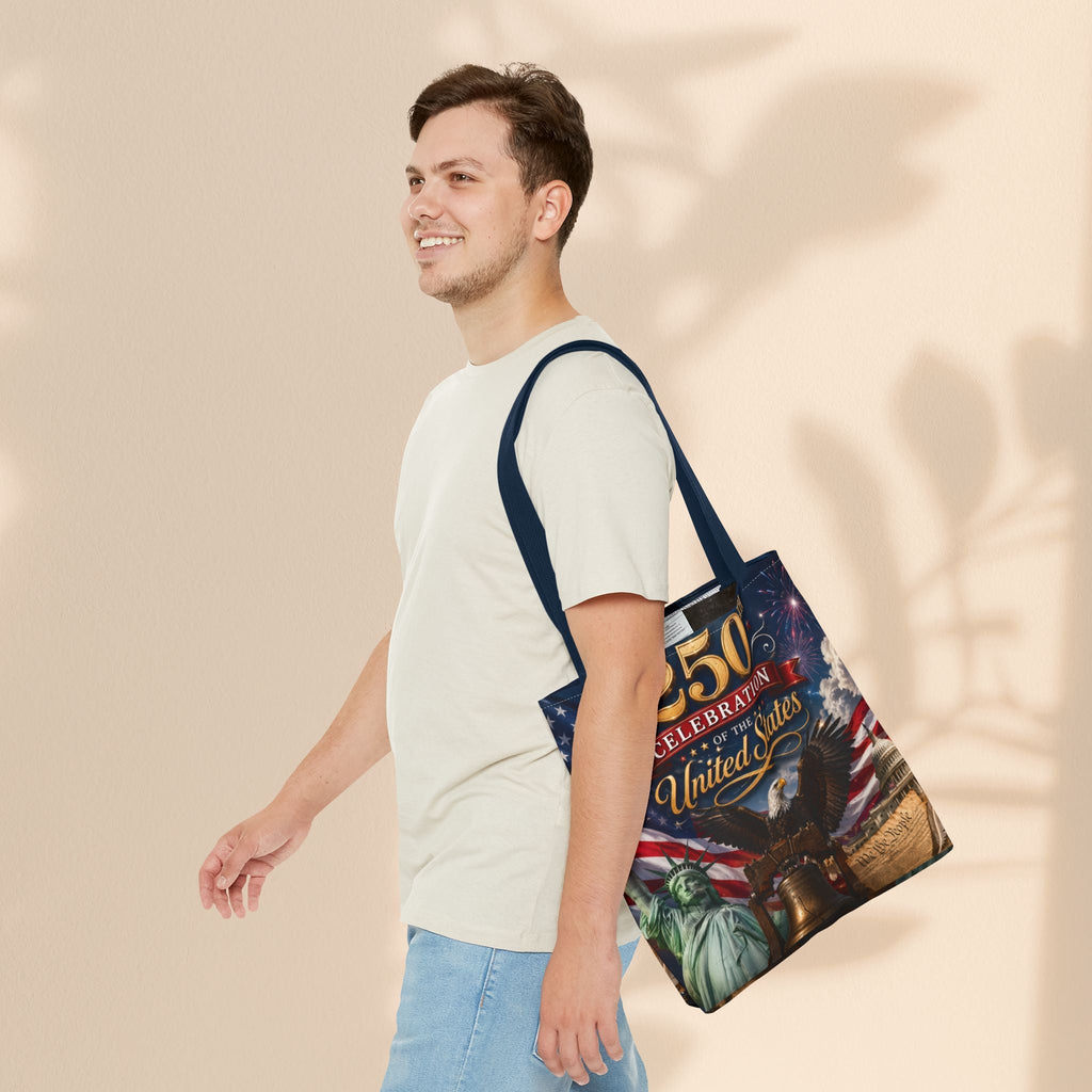Patriotic American Flag & Eagle Tote Bag — 250th United States Celebration