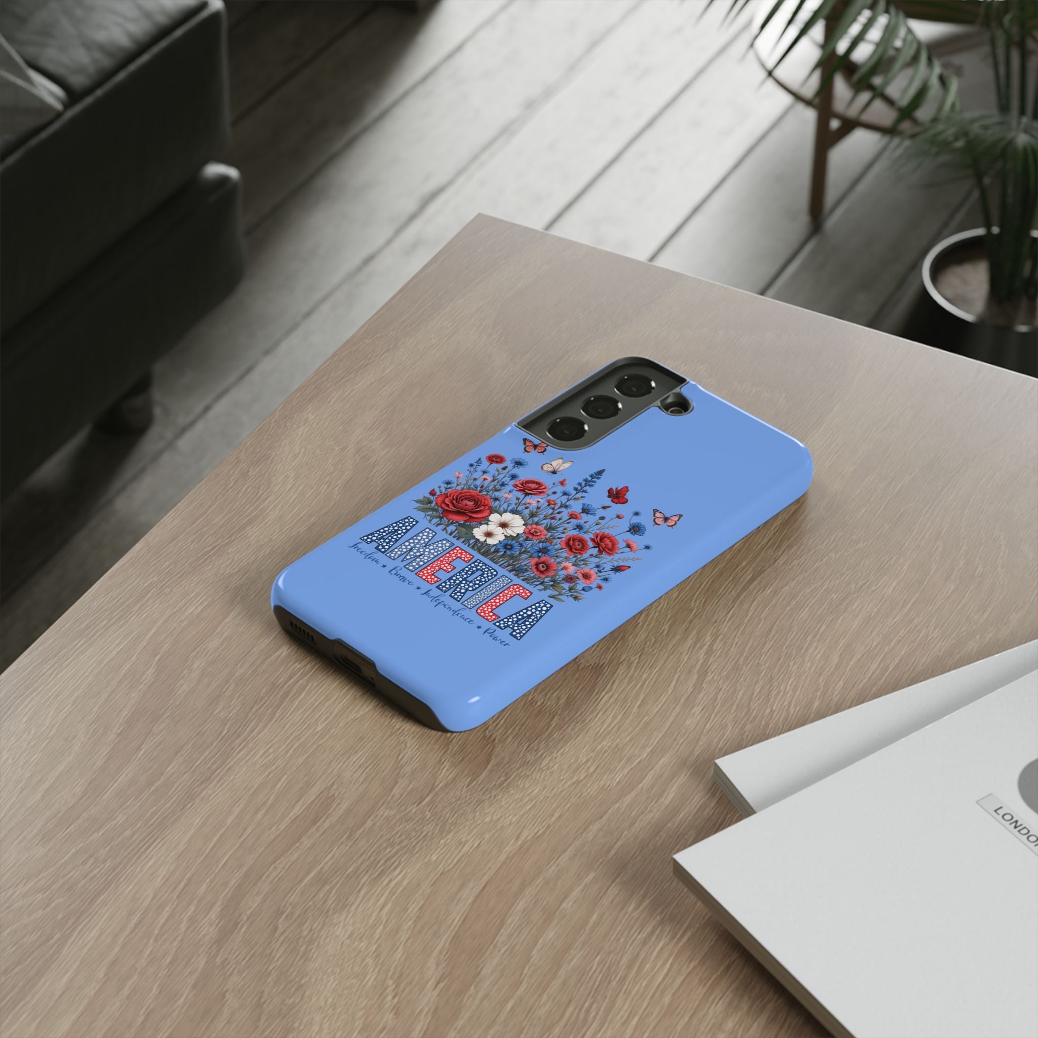 Floral America Phone Case - Tough Cases for Style & Protection