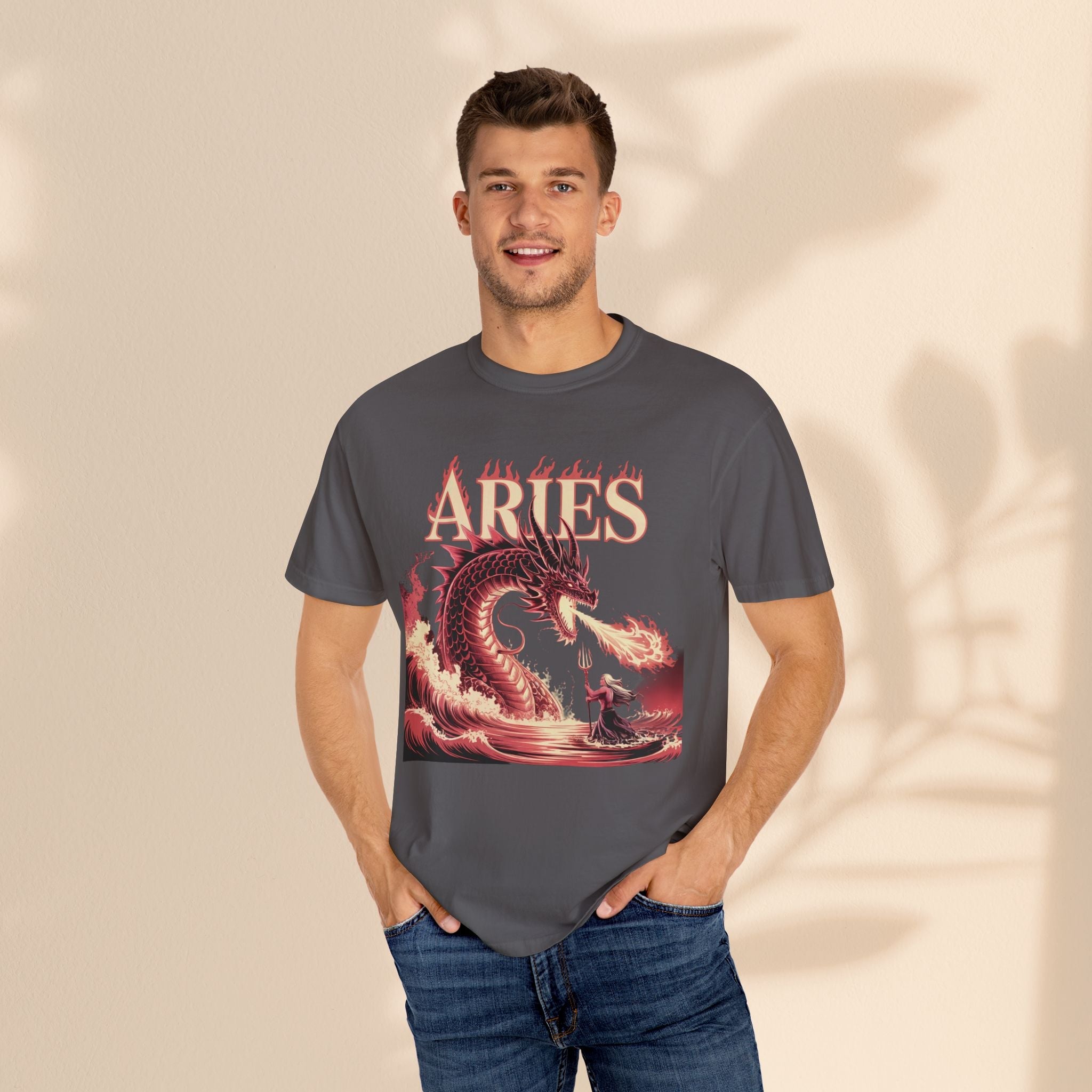 Aries Graphic T-Shirt: Unisex Astrology Tee, Zodiac Shirt for Birthdays & Everyday Wear, Perfect Gift for Aries Friends